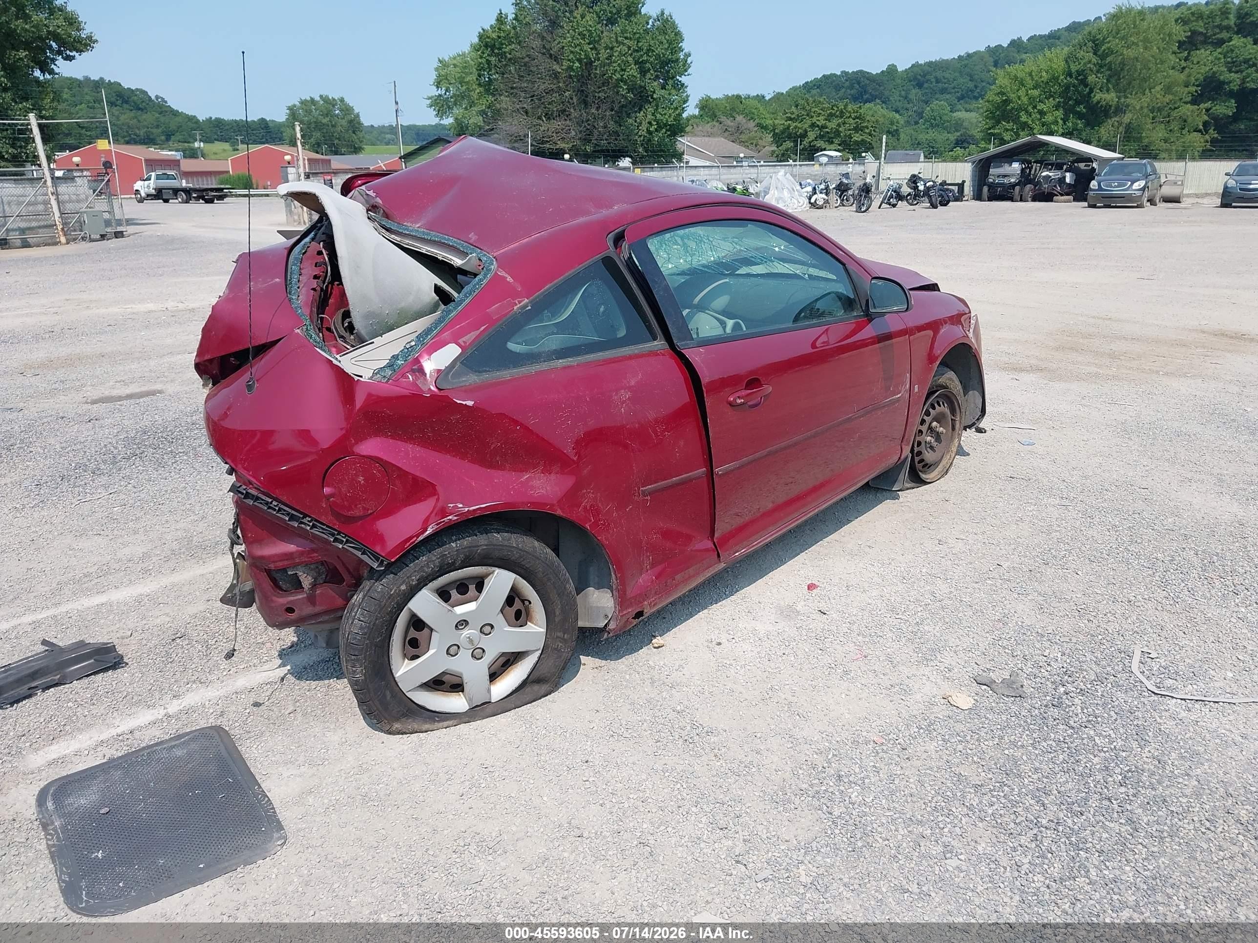 2007 Chevrolet Cobalt Lt Red vin: 1G1AL15F077101497
