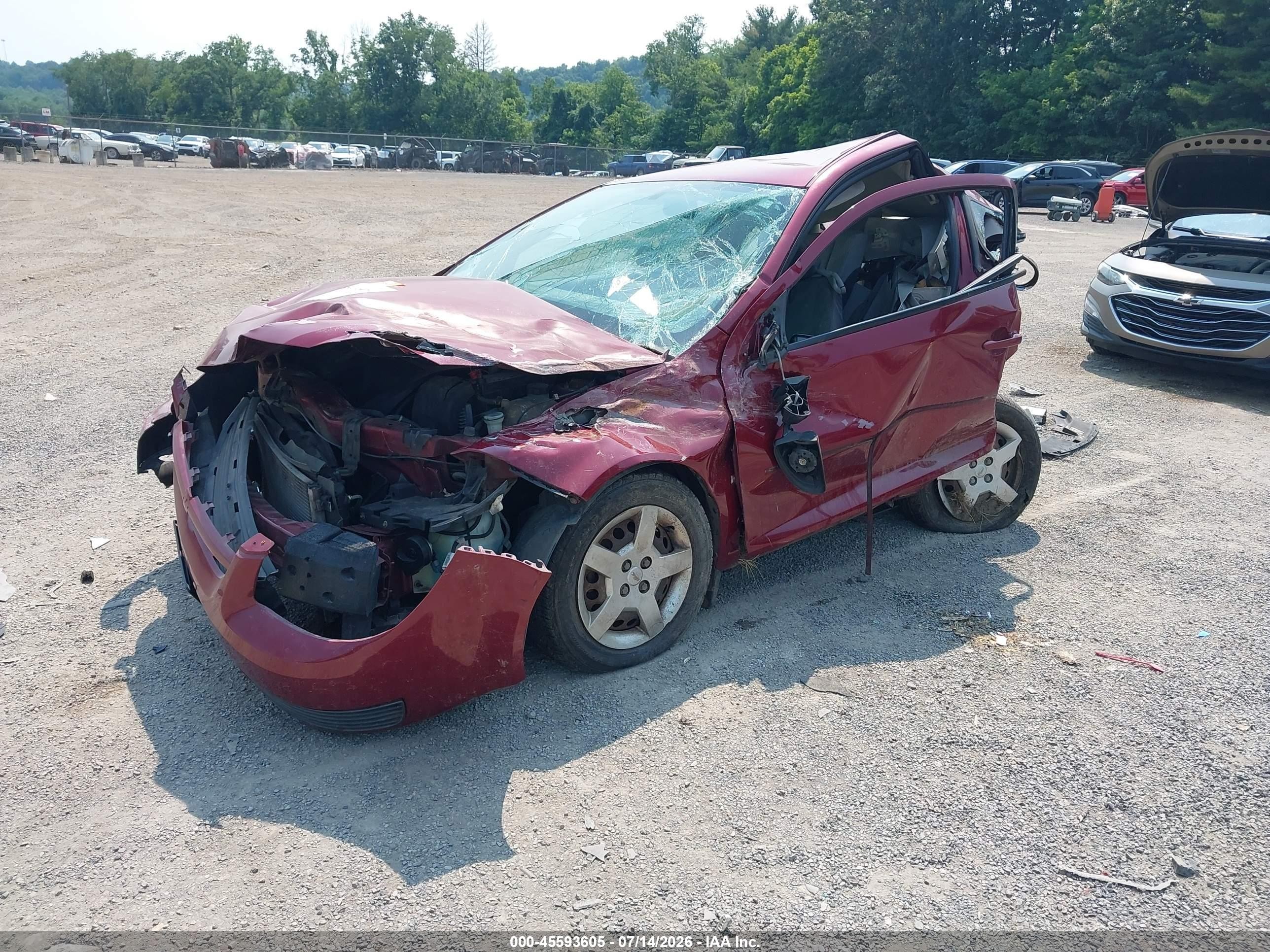 2007 Chevrolet Cobalt Lt Red vin: 1G1AL15F077101497