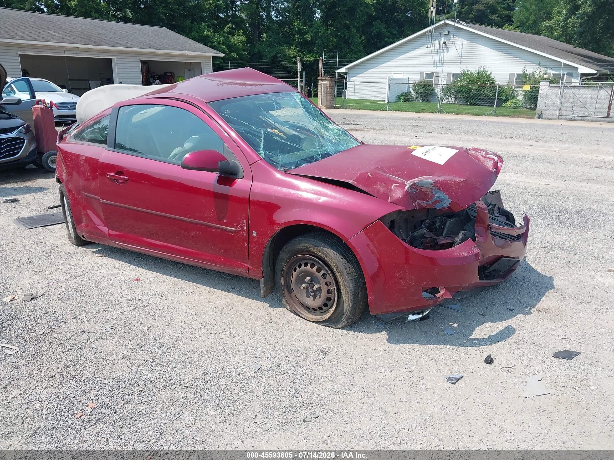 2007 Chevrolet Cobalt Lt Red vin: 1G1AL15F077101497