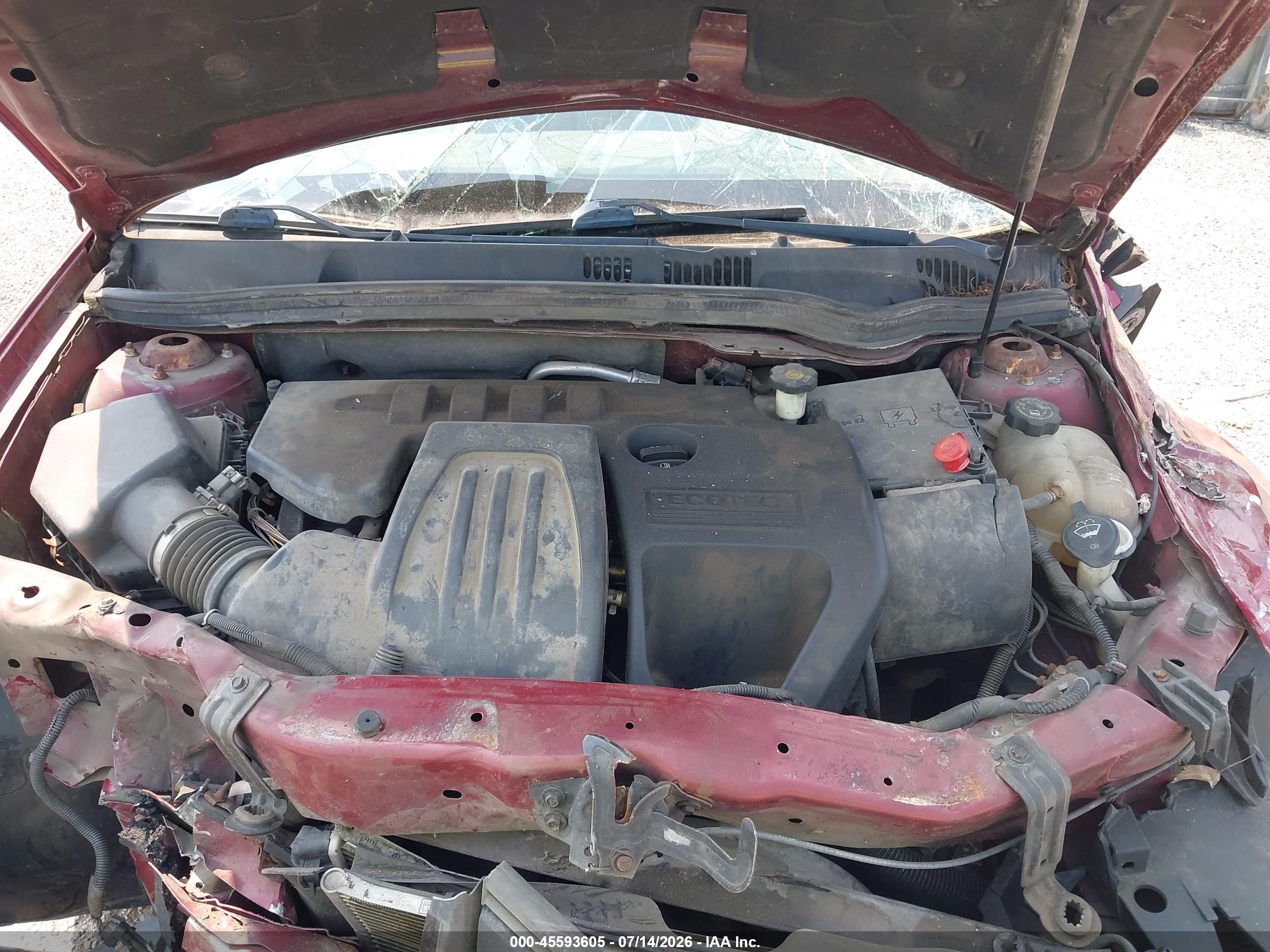 2007 Chevrolet Cobalt Lt Red vin: 1G1AL15F077101497