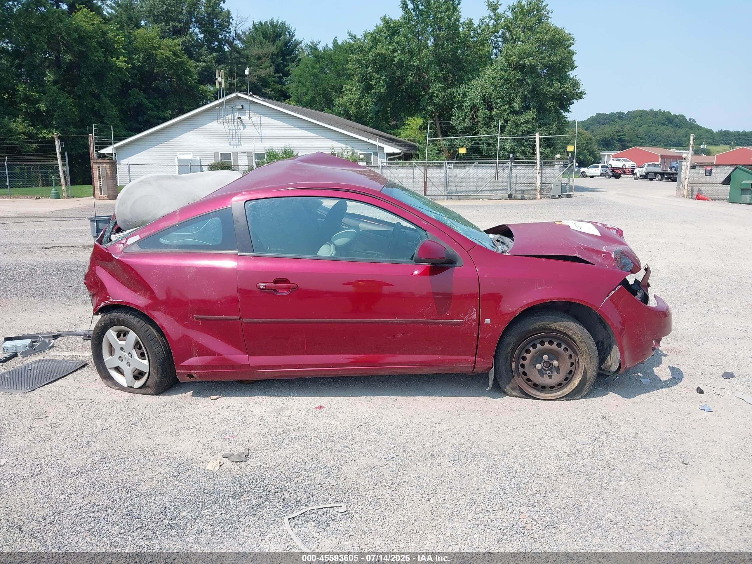 2007 Chevrolet Cobalt Lt Red vin: 1G1AL15F077101497