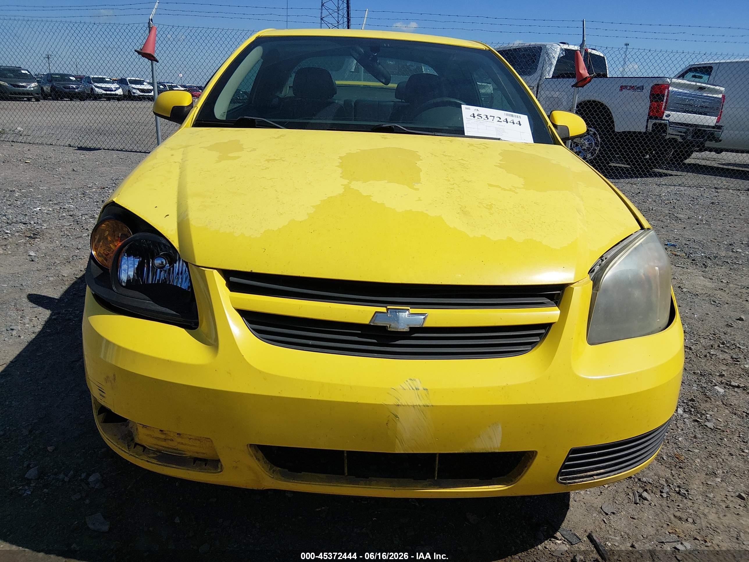 2007 Chevrolet Cobalt Lt Yellow vin: 1G1AL15F177215055