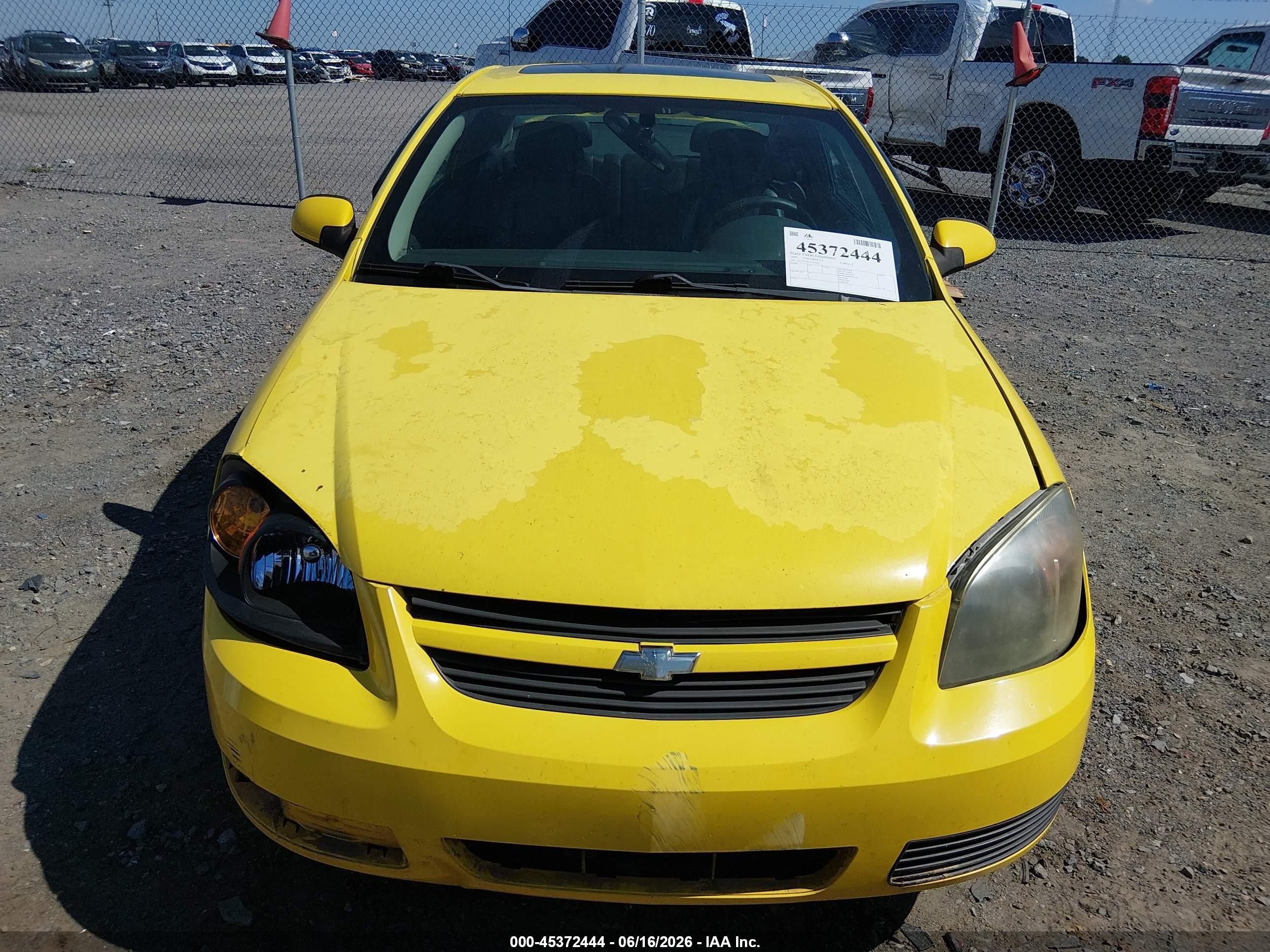 2007 Chevrolet Cobalt Lt Yellow vin: 1G1AL15F177215055