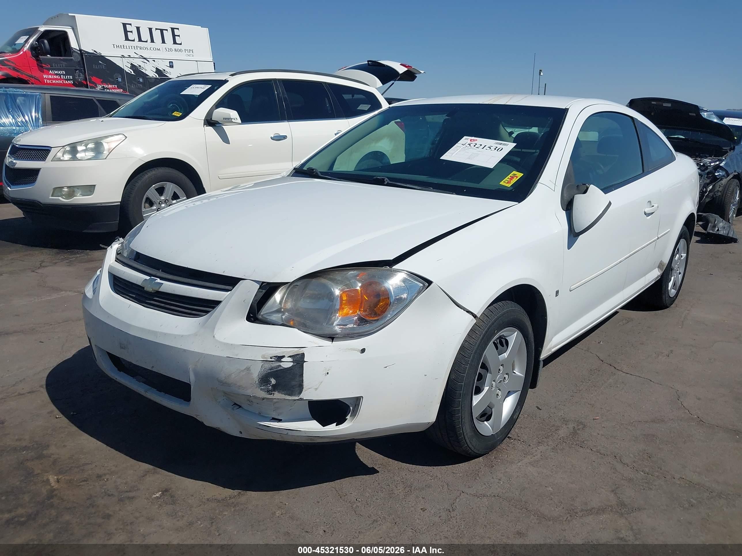 2007 Chevrolet Cobalt Lt White vin: 1G1AL15F377163783