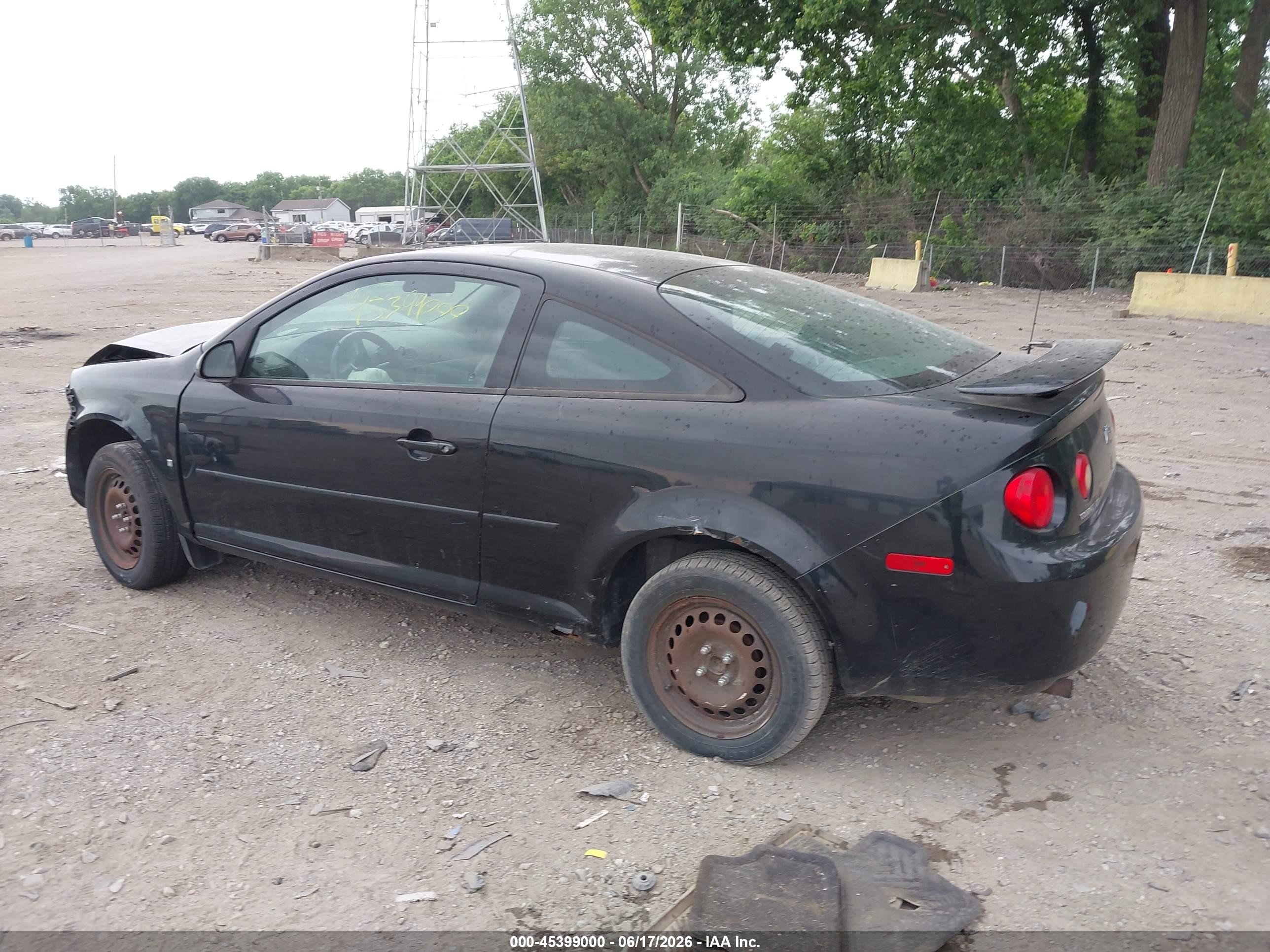 2008 Chevrolet Cobalt Lt Black vin: 1G1AL15F887334951