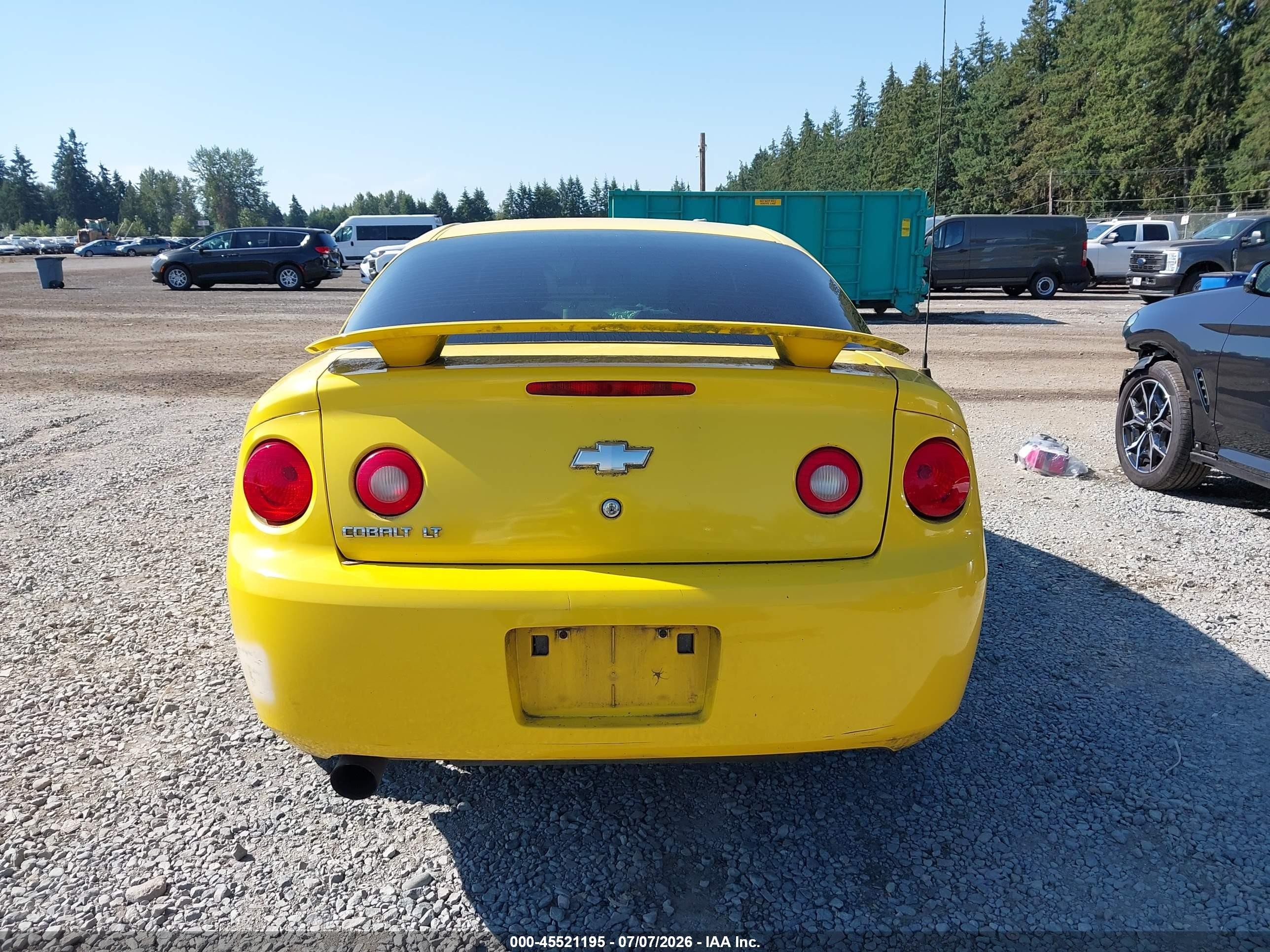 2006 Chevrolet Cobalt Lt Yellow vin: 1G1AL15F967603861