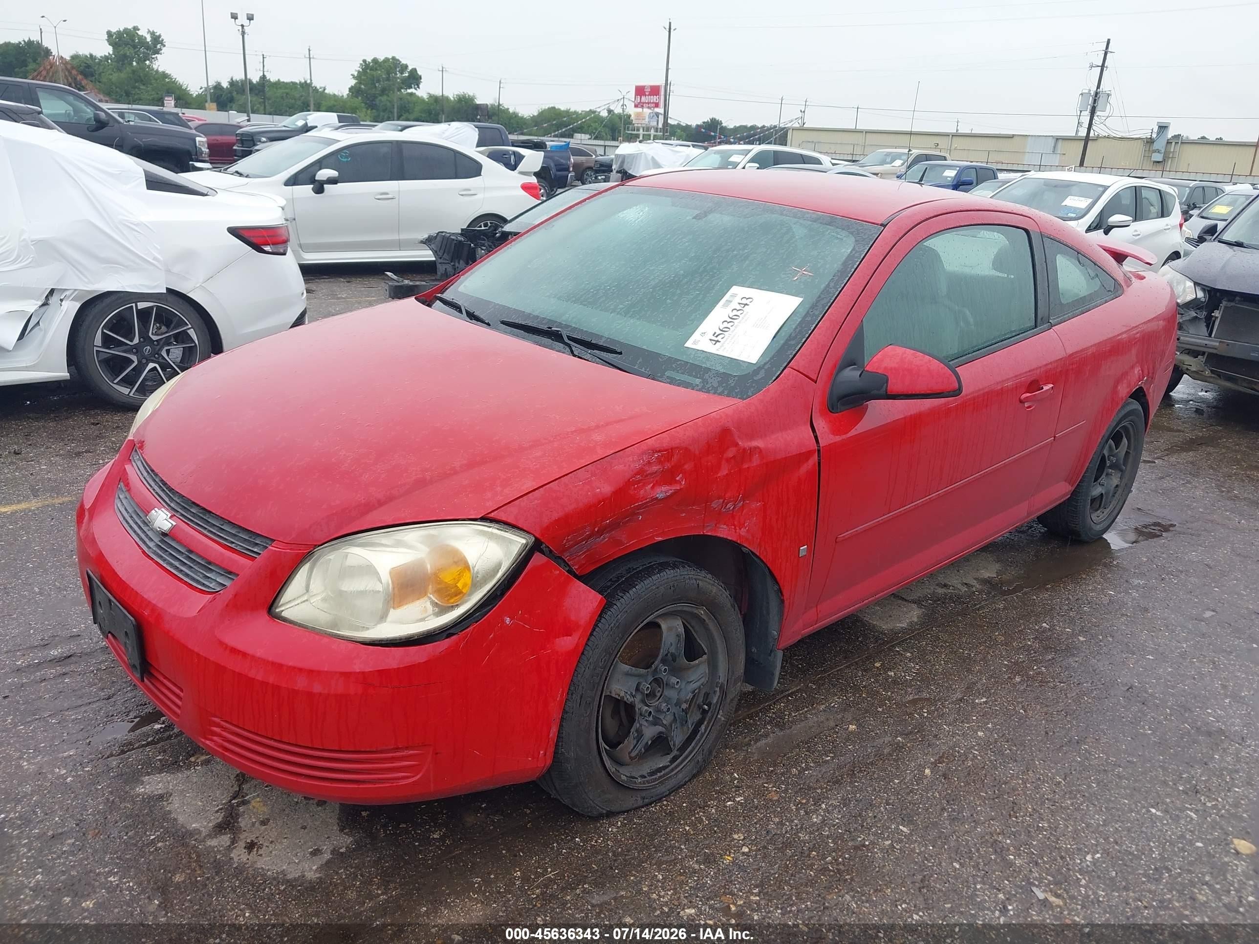 2008 Chevrolet Cobalt Lt Red vin: 1G1AL18F087203184