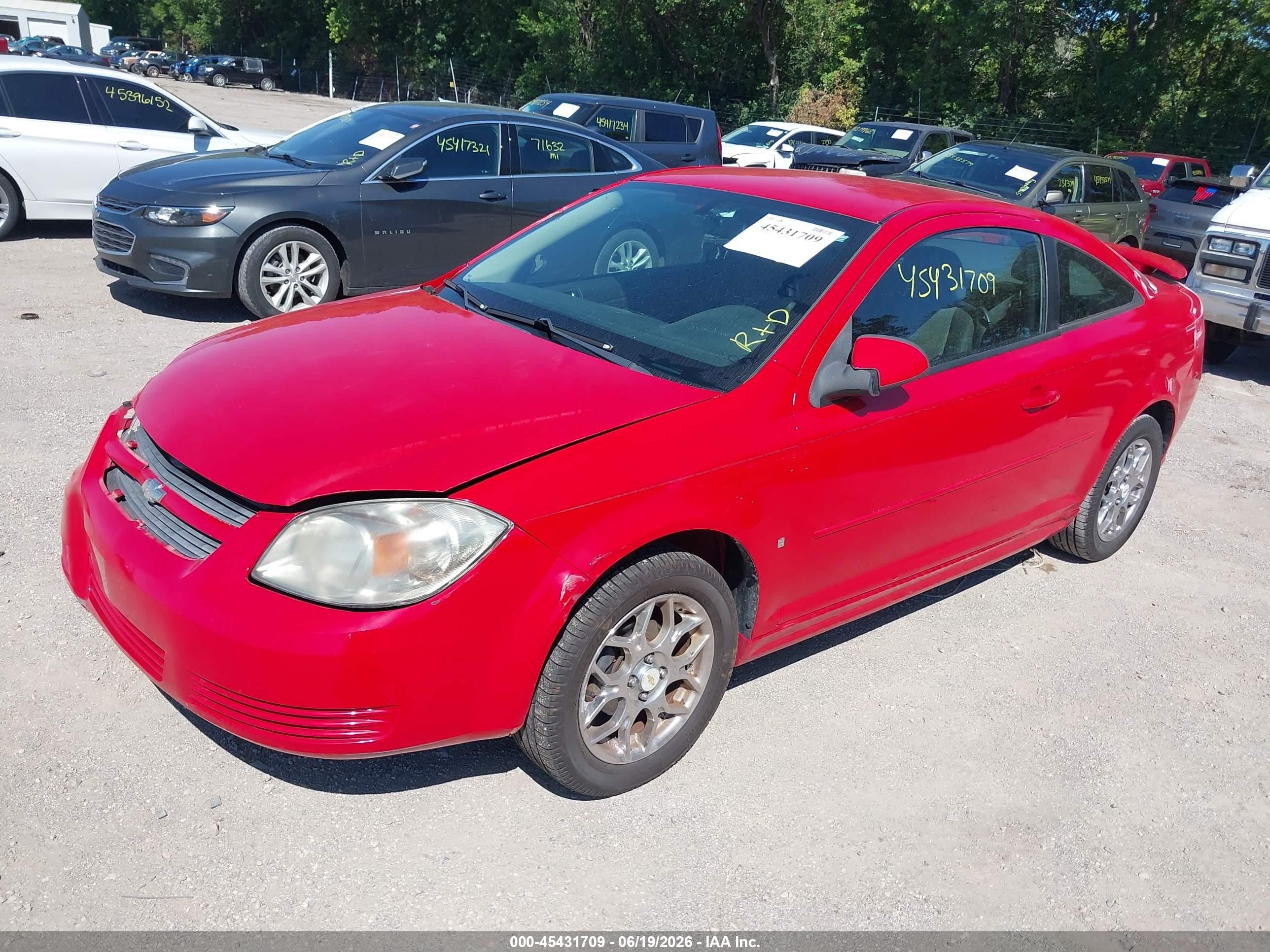 2008 Chevrolet Cobalt Lt Red vin: 1G1AL18F187175086