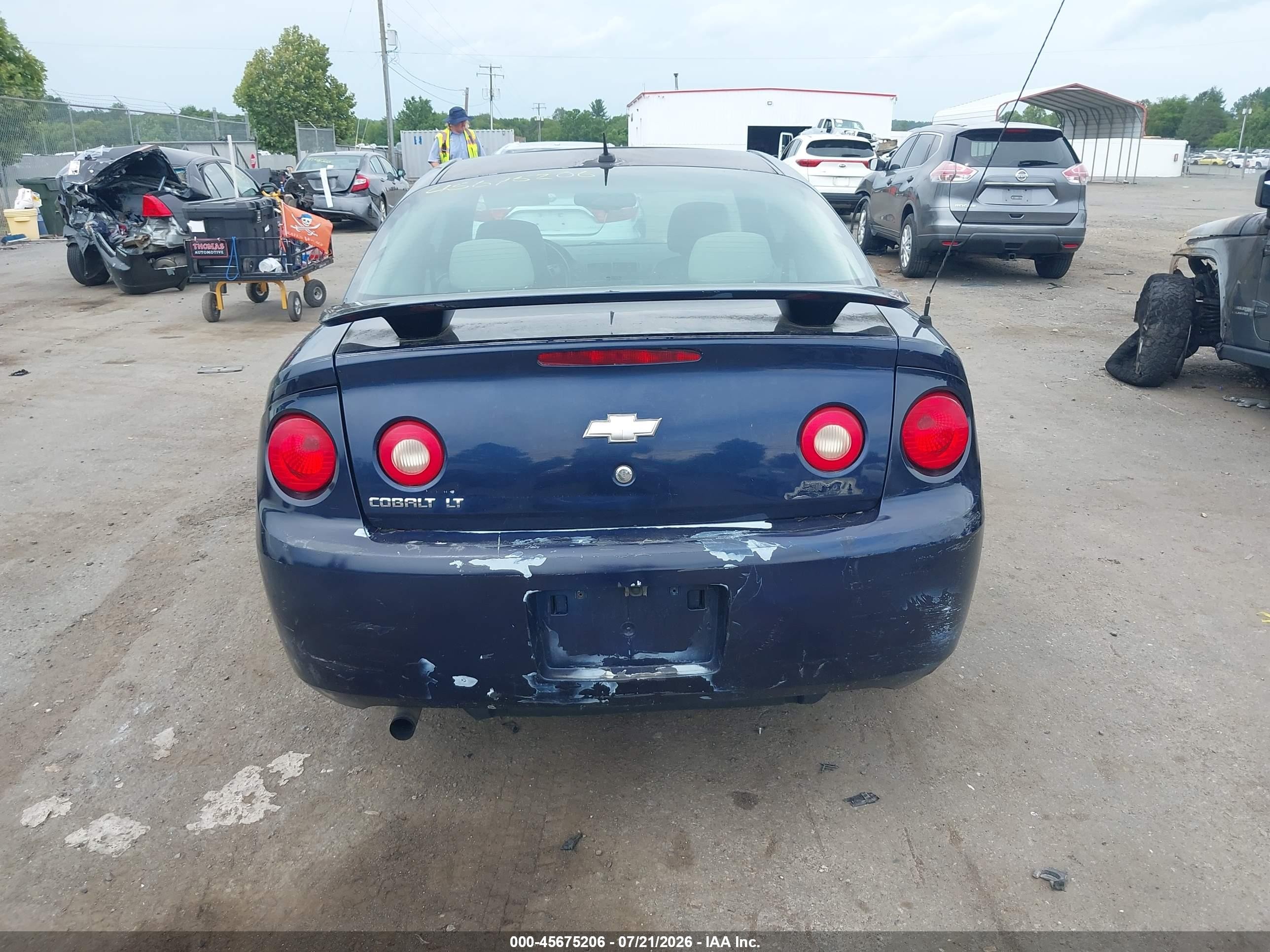 2008 Chevrolet Cobalt Lt Blue vin: 1G1AL18F387181410
