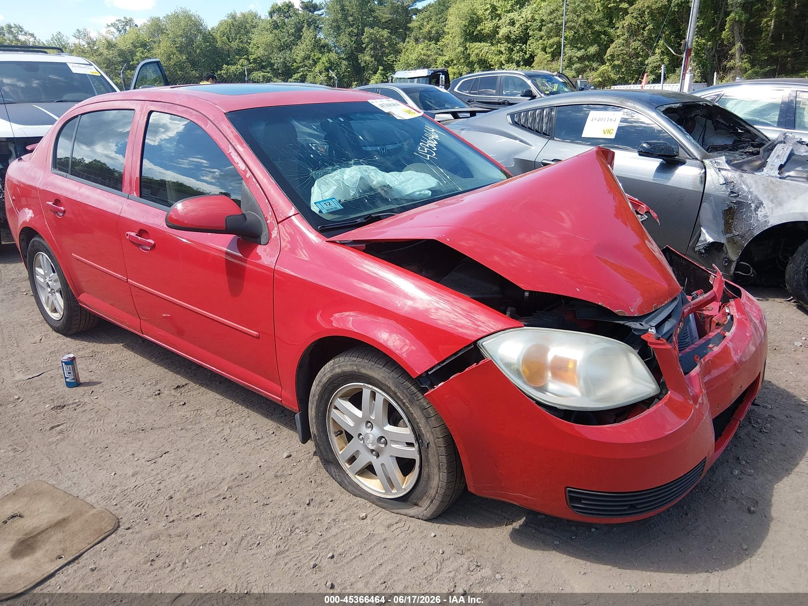 2005 Chevrolet Cobalt Ls Red vin: 1G1AL52F157582546