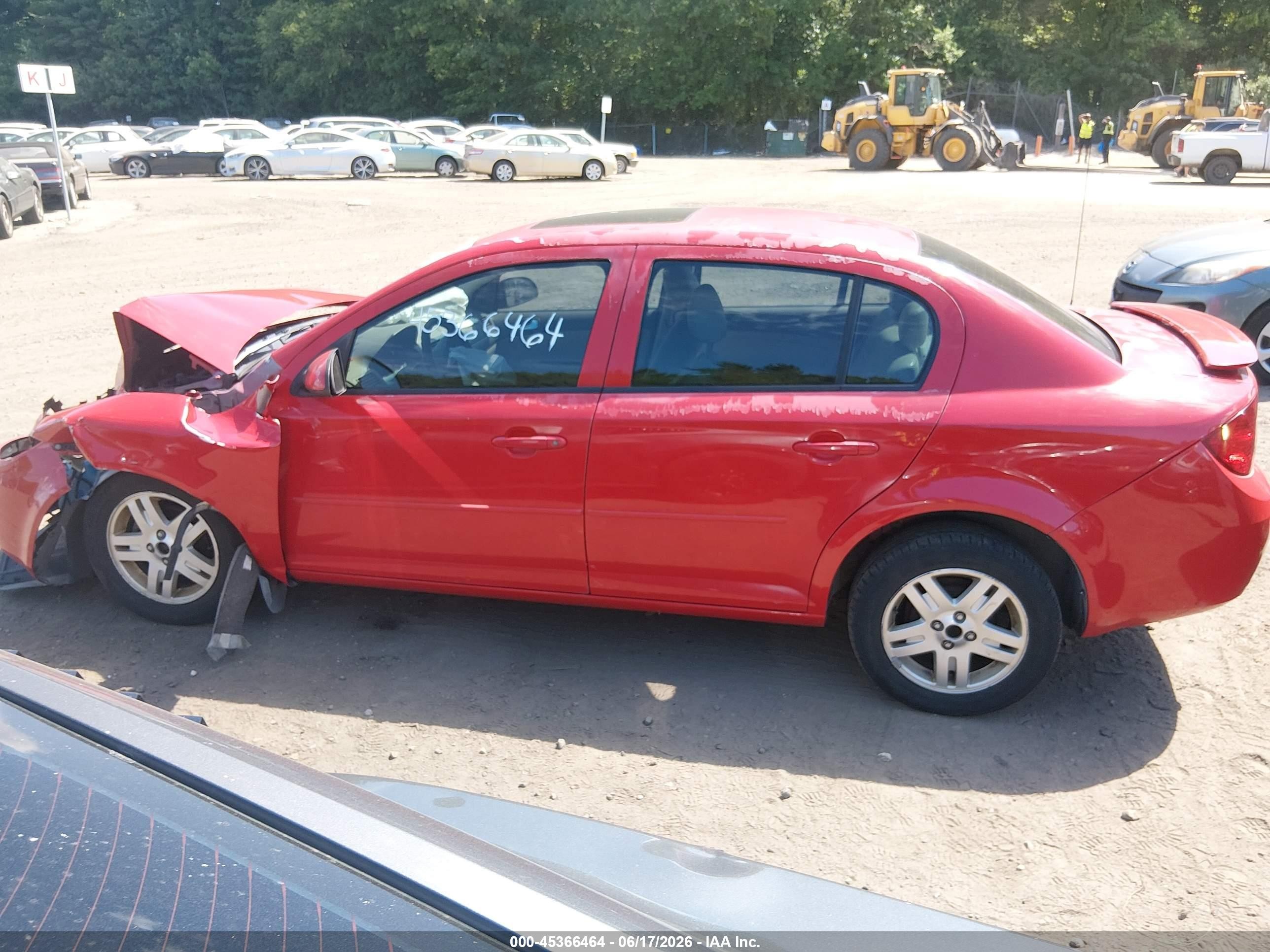 2005 Chevrolet Cobalt Ls Red vin: 1G1AL52F157582546