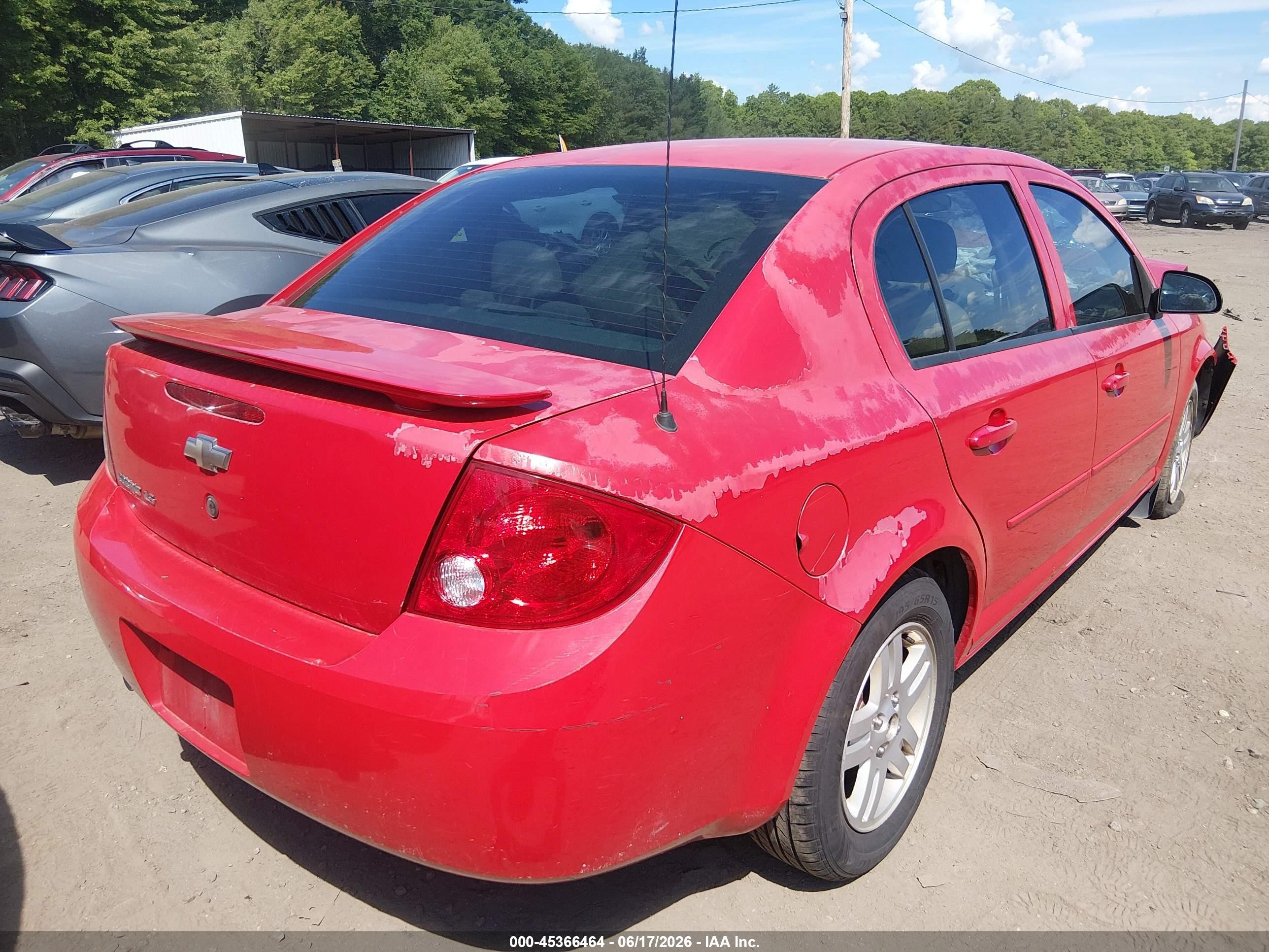 2005 Chevrolet Cobalt Ls Red vin: 1G1AL52F157582546