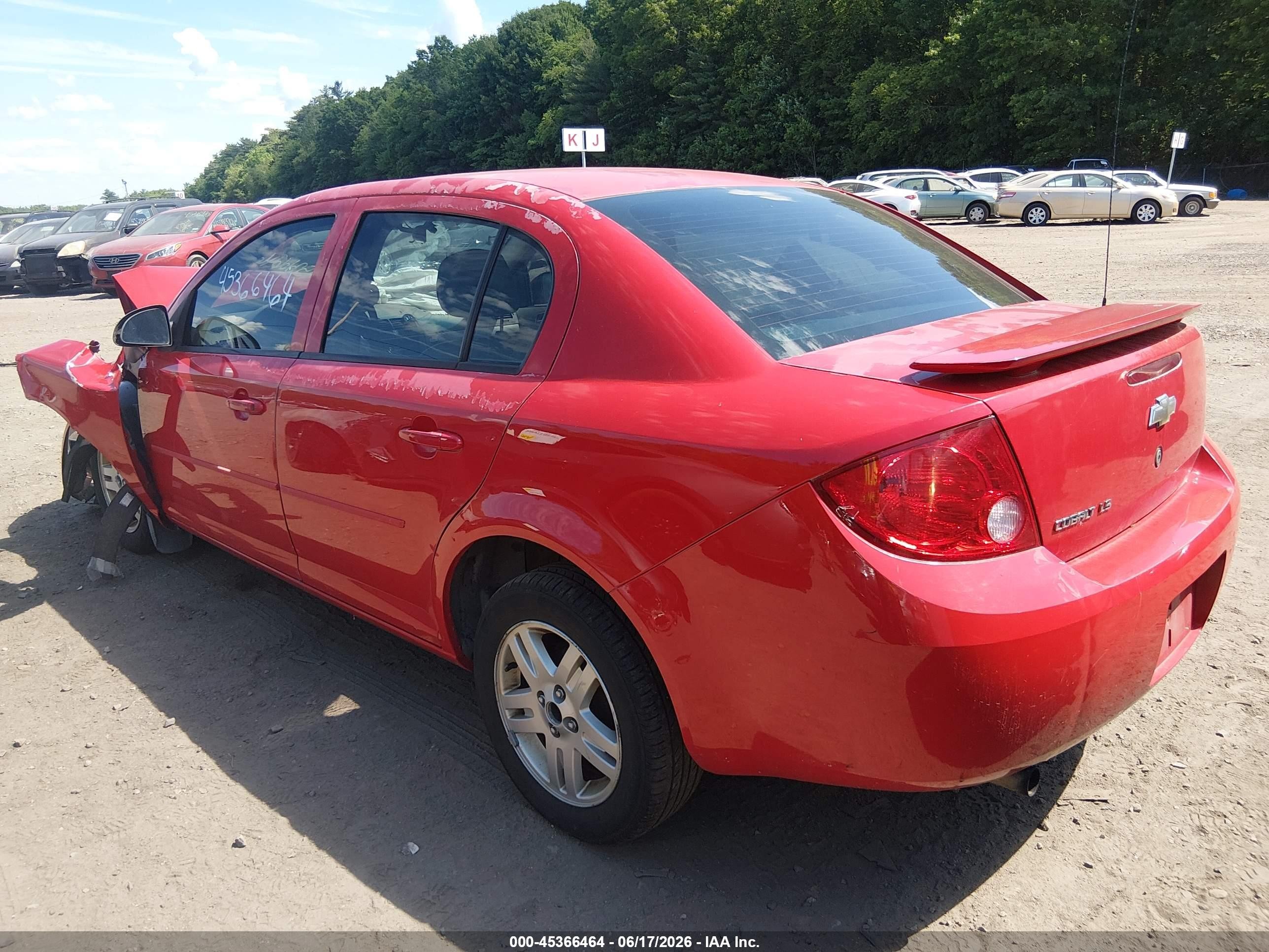 2005 Chevrolet Cobalt Ls Red vin: 1G1AL52F157582546