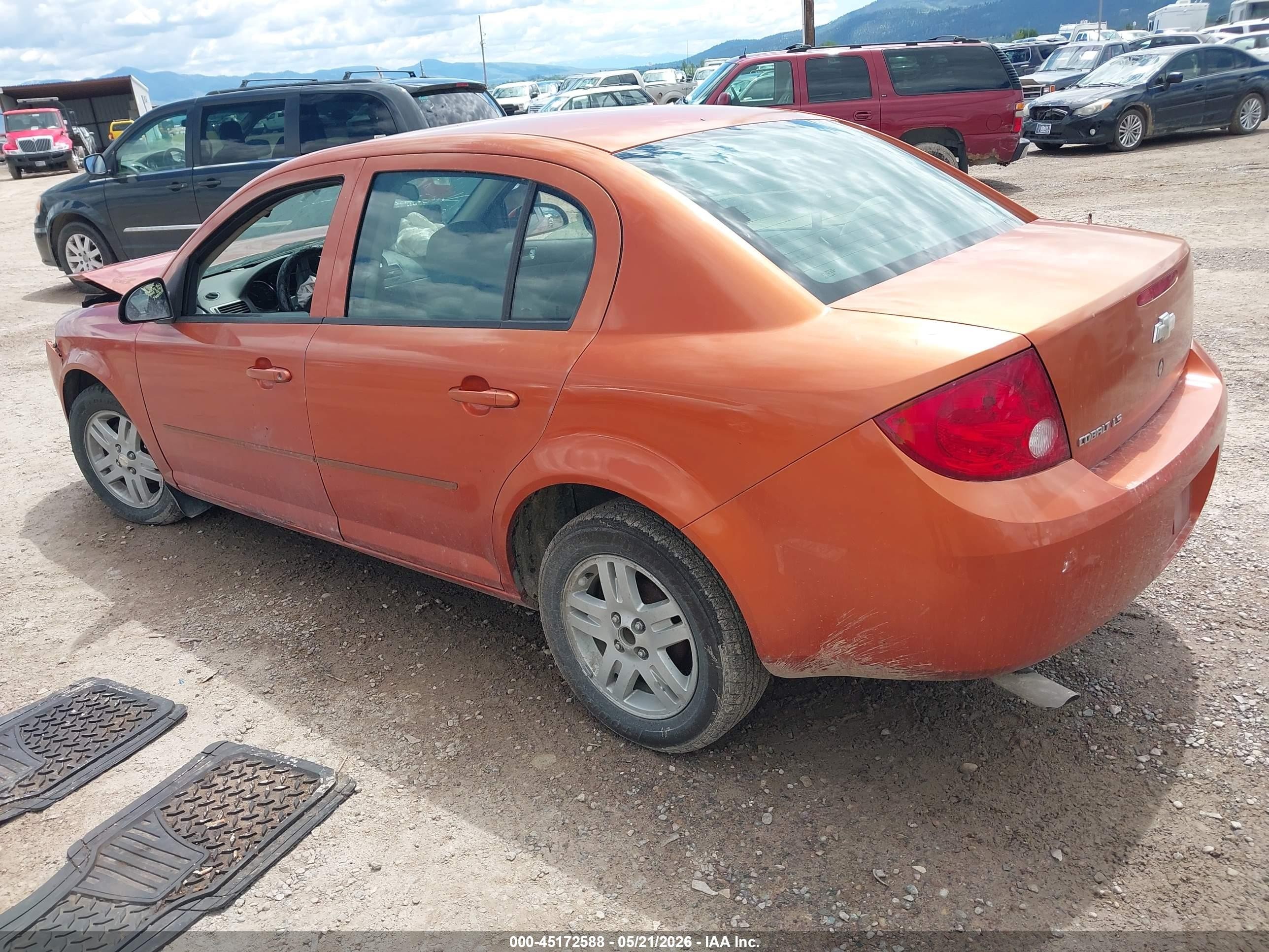 2005 Chevrolet Cobalt Ls Orange vin: 1G1AL52F957536916