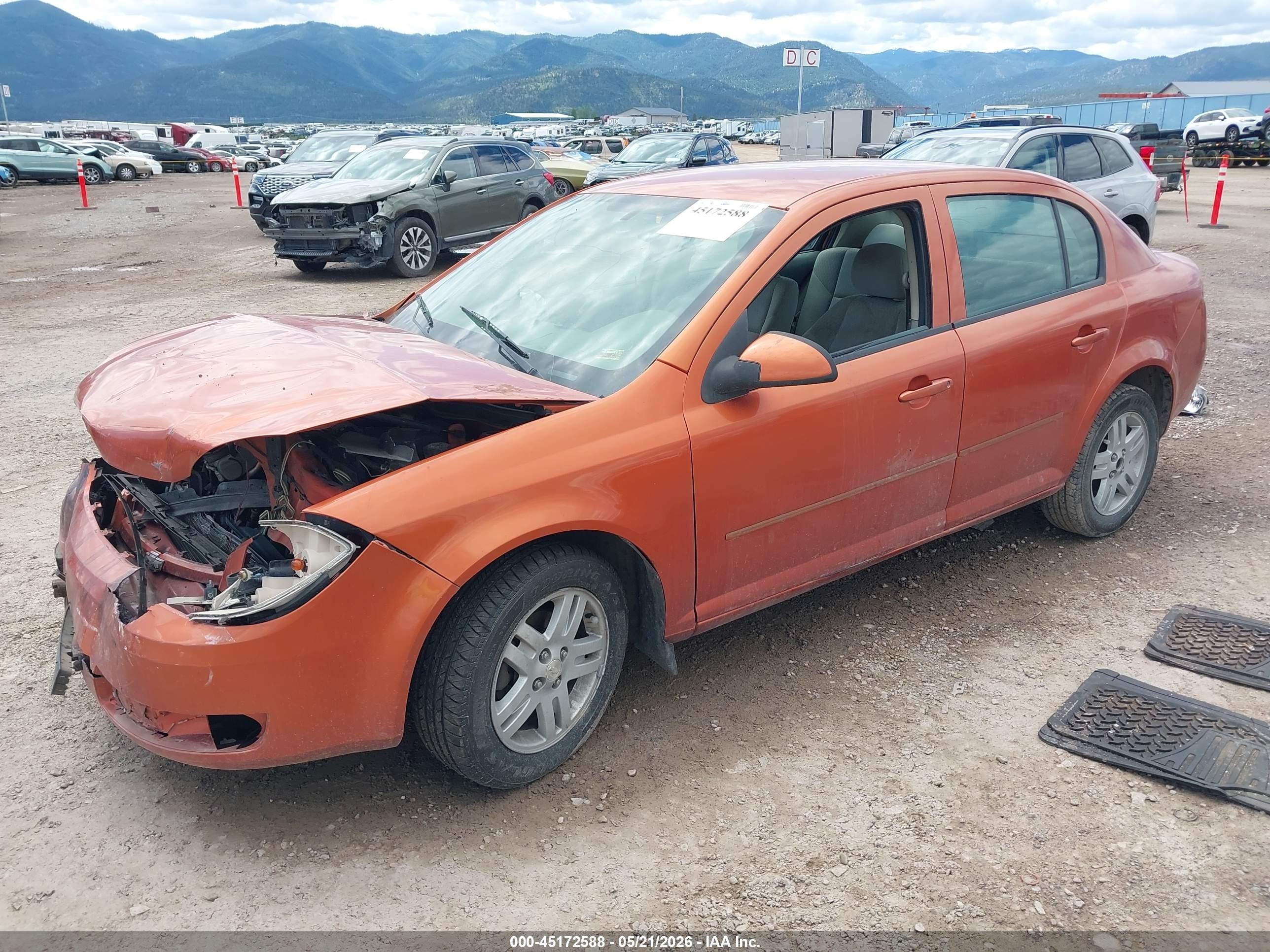 2005 Chevrolet Cobalt Ls Orange vin: 1G1AL52F957536916