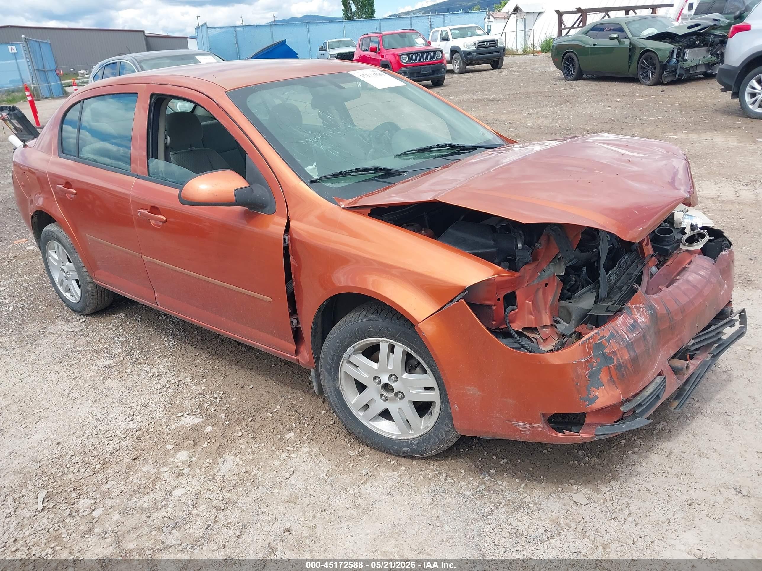 2005 Chevrolet Cobalt Ls Orange vin: 1G1AL52F957536916