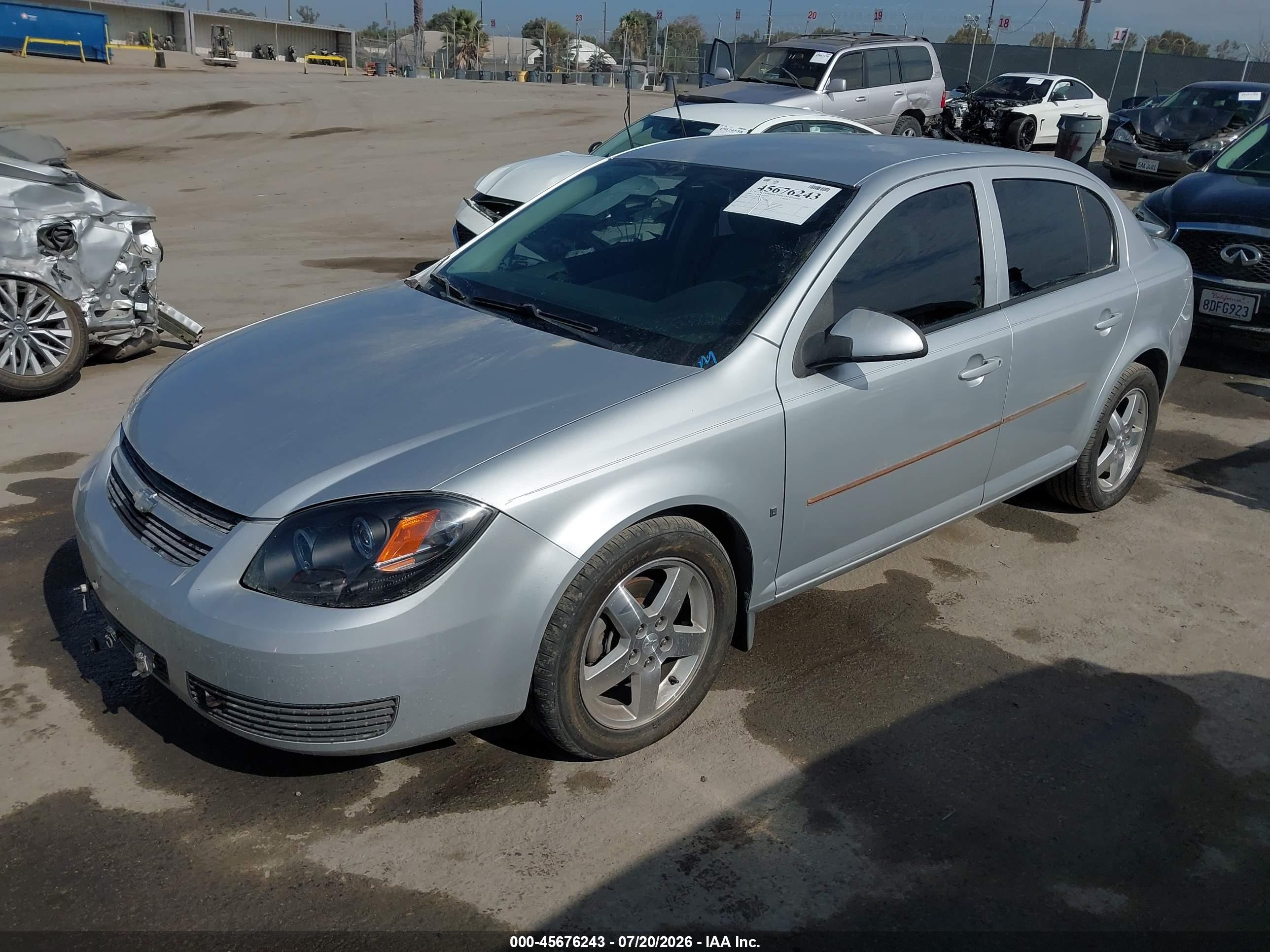2007 Chevrolet Cobalt Lt Silver vin: 1G1AL55F177309914