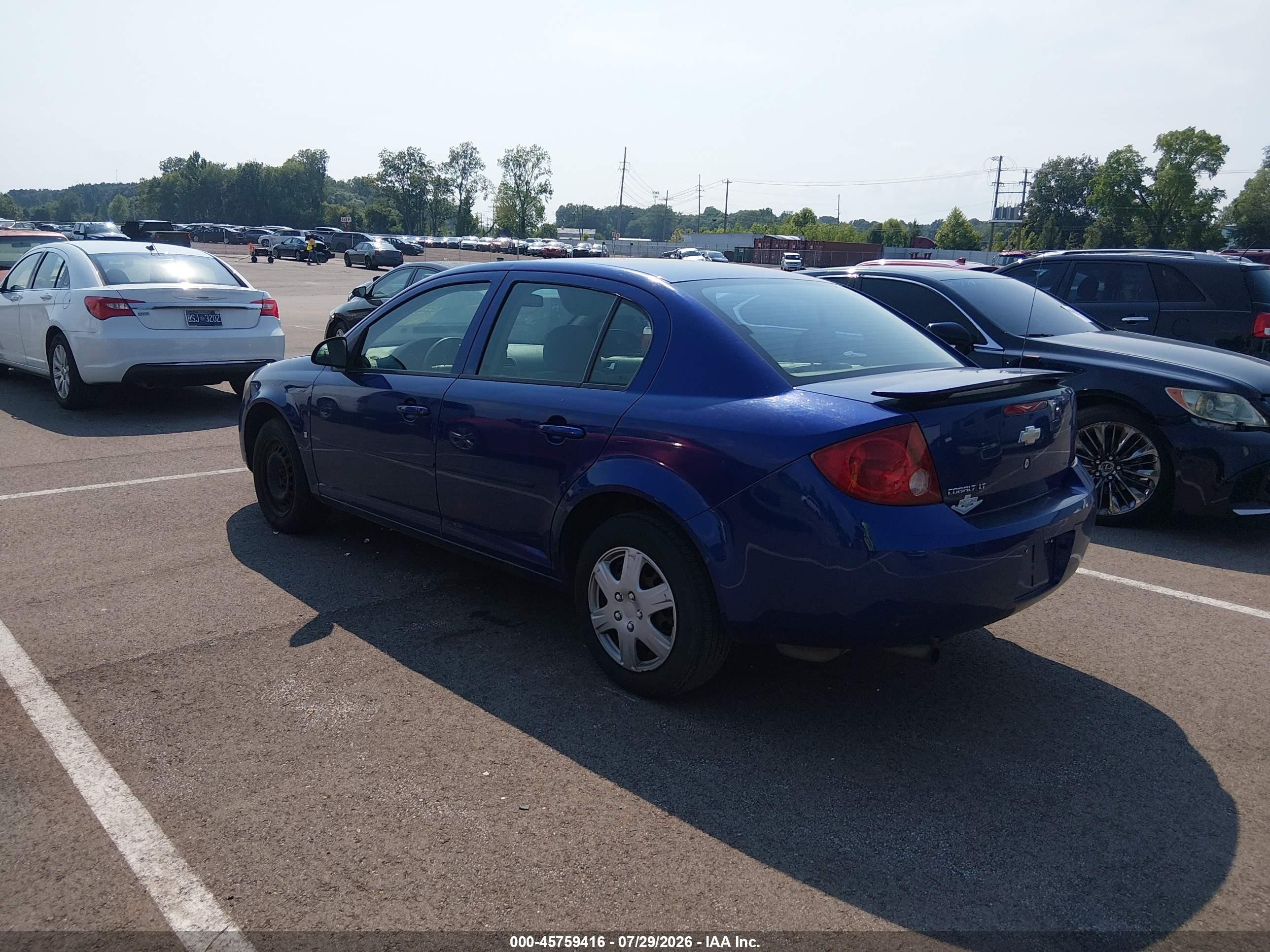 2007 Chevrolet Cobalt Lt Blue vin: 1G1AL55F377218434