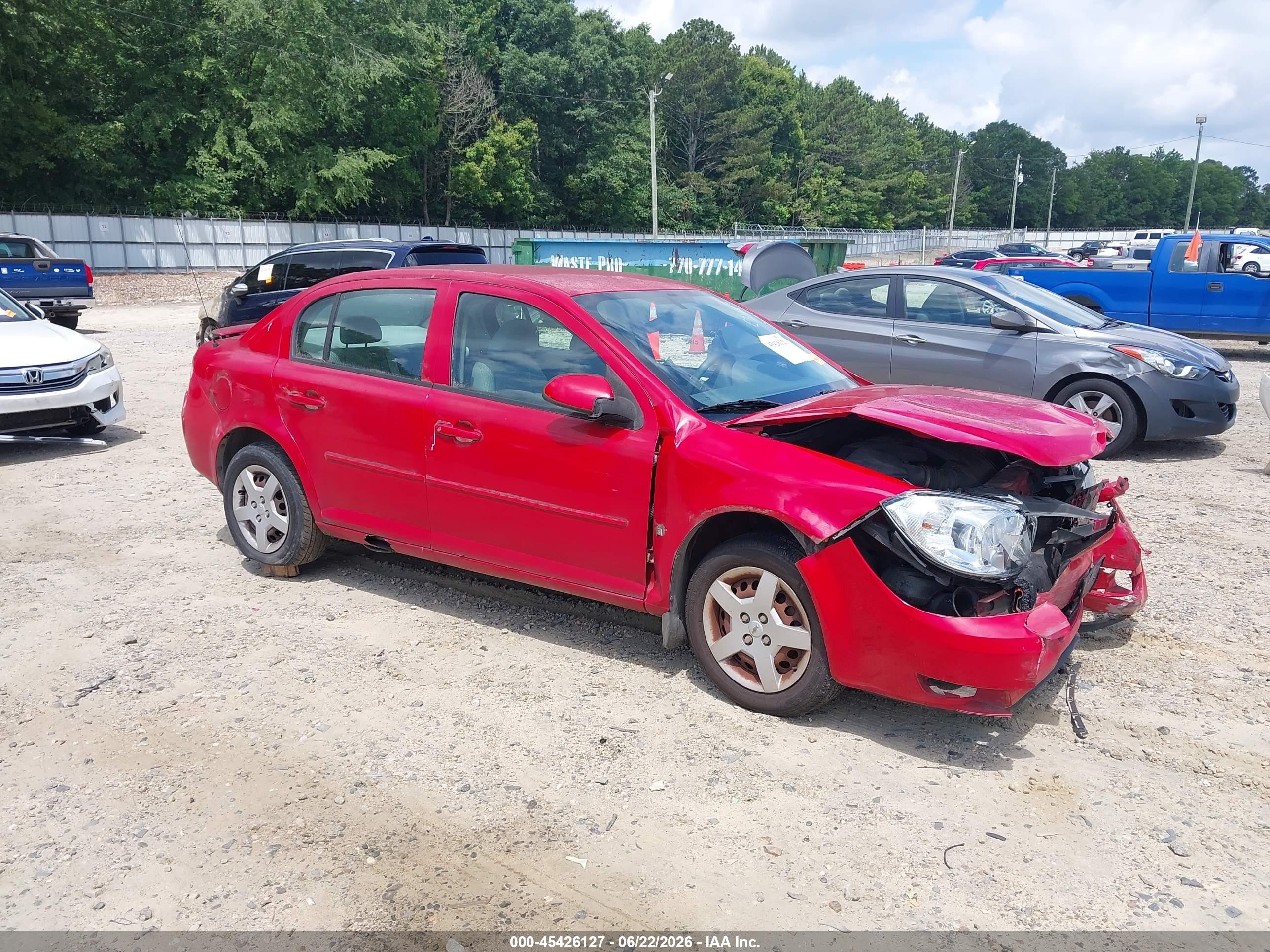2007 Chevrolet Cobalt Lt Red vin: 1G1AL55F677127609