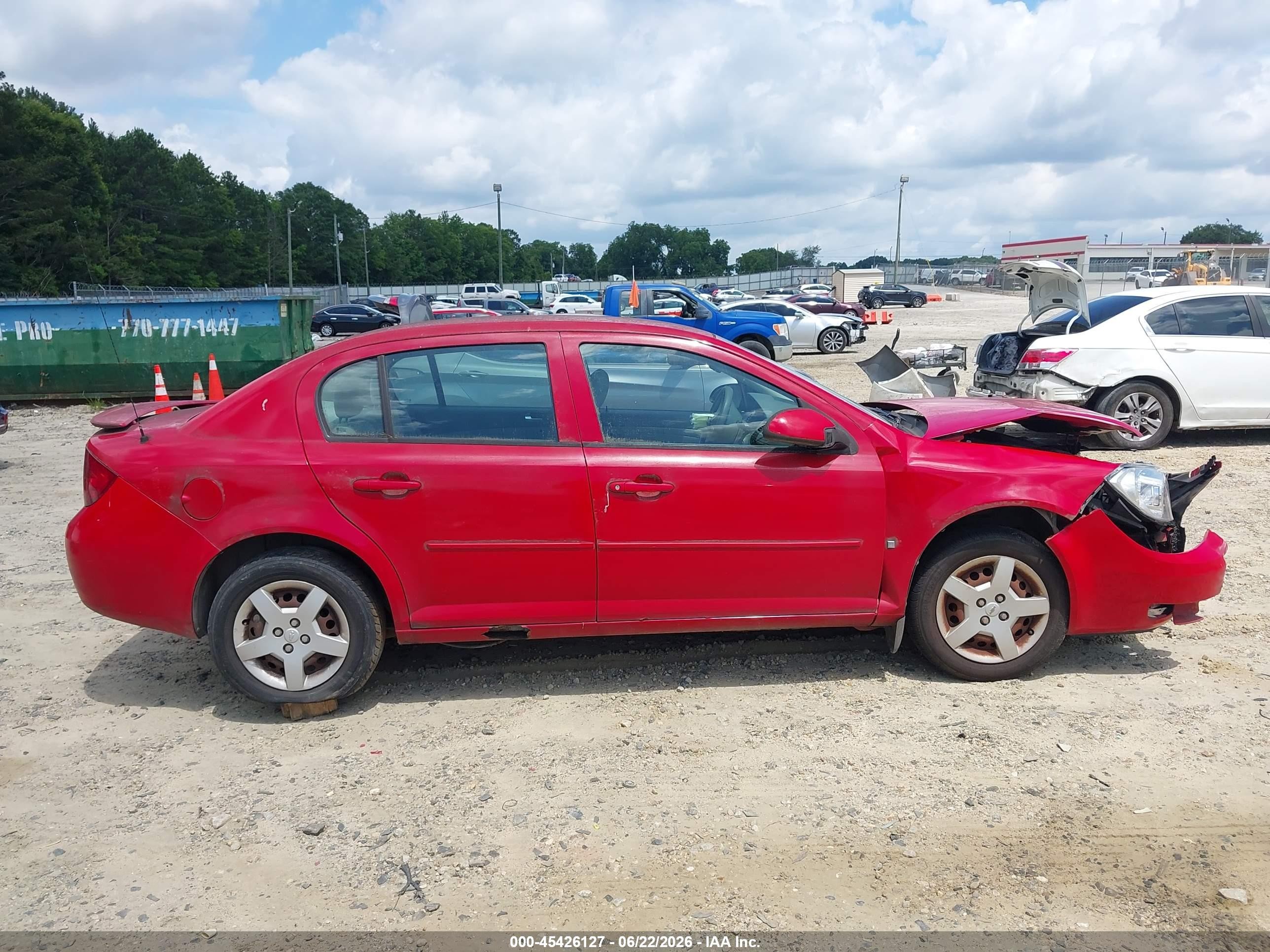 2007 Chevrolet Cobalt Lt Red vin: 1G1AL55F677127609