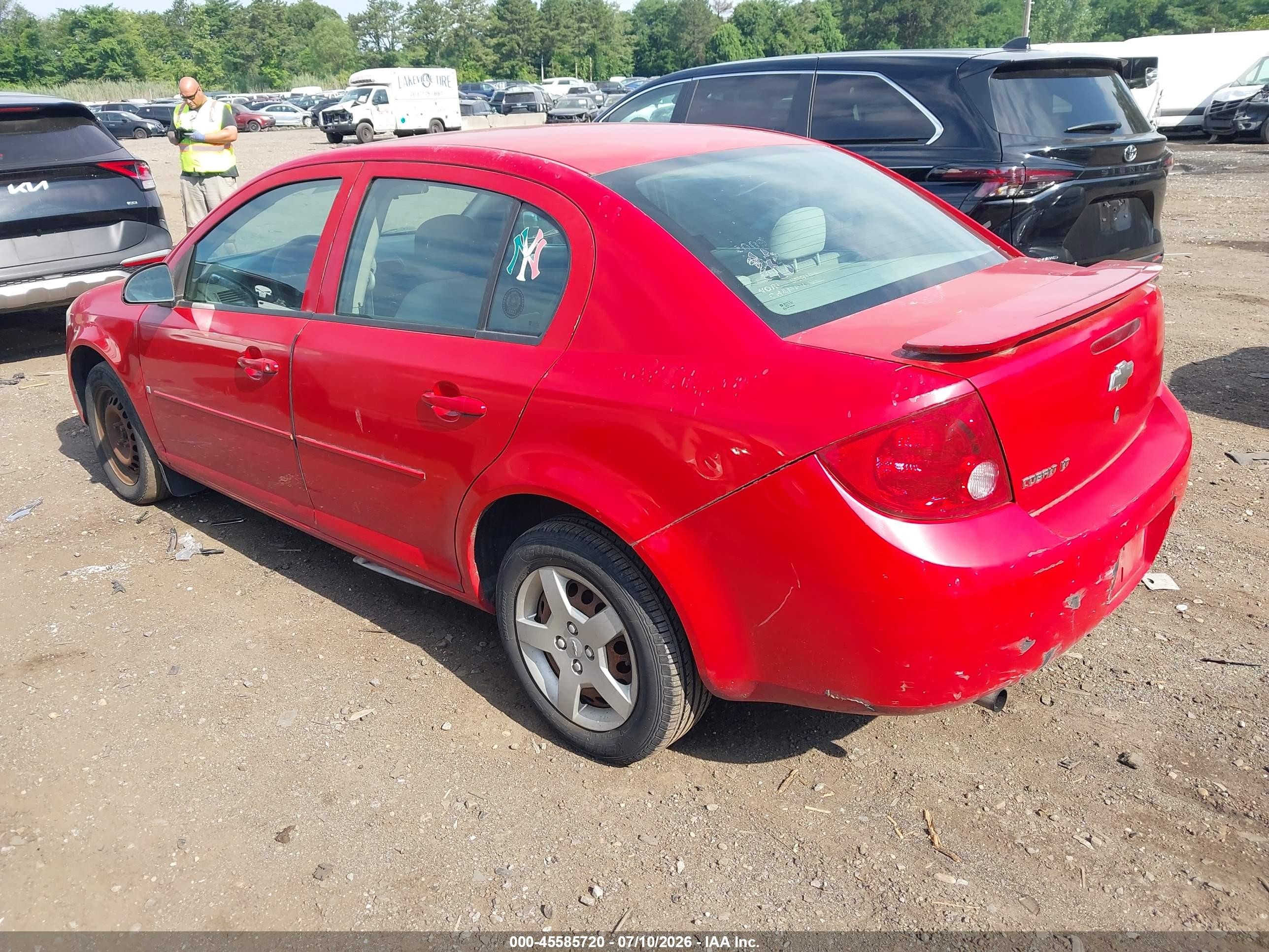 2007 Chevrolet Cobalt Lt Red vin: 1G1AL55F777159310