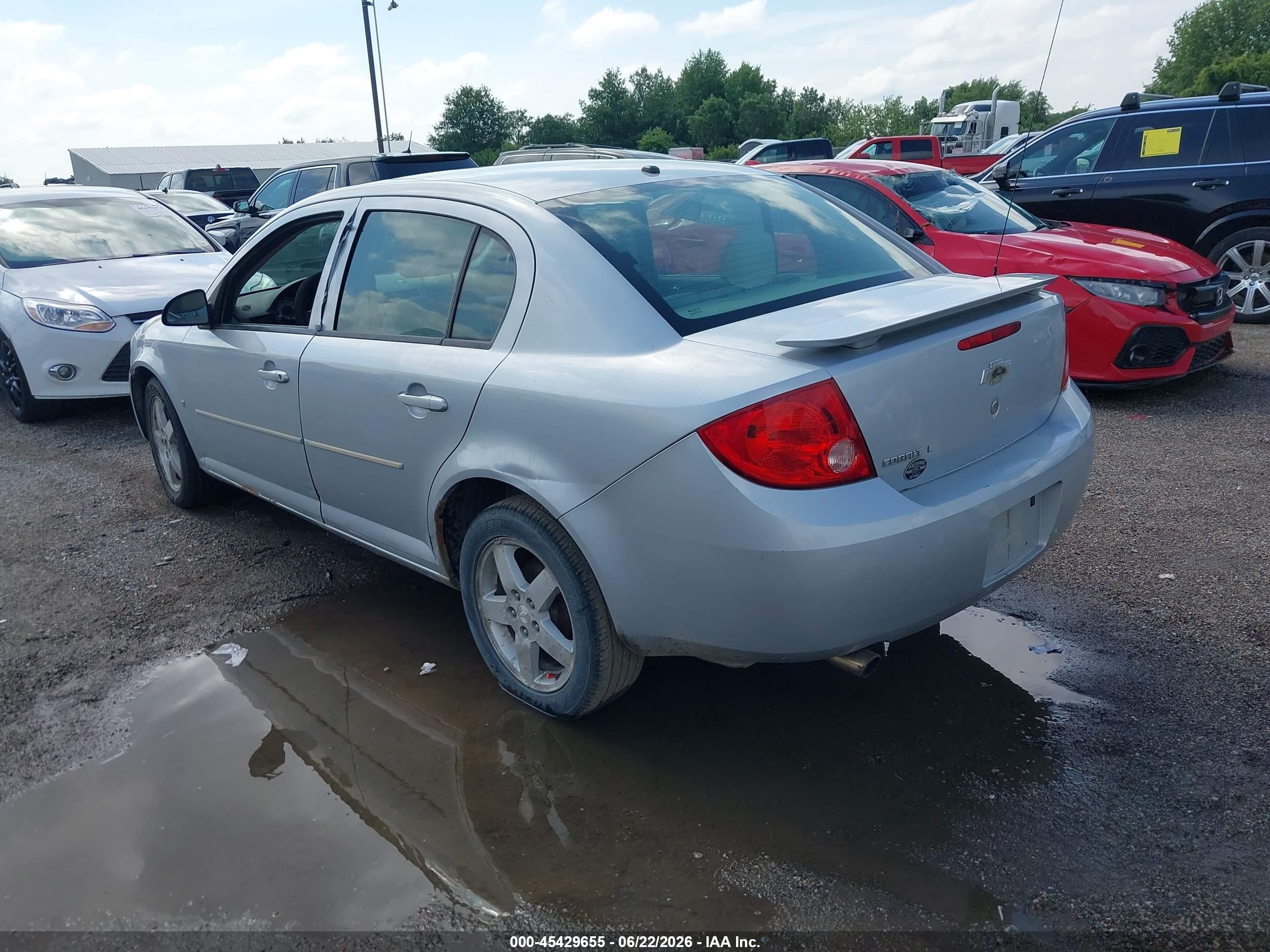 2007 Chevrolet Cobalt Lt Gray vin: 1G1AL55FX77308101