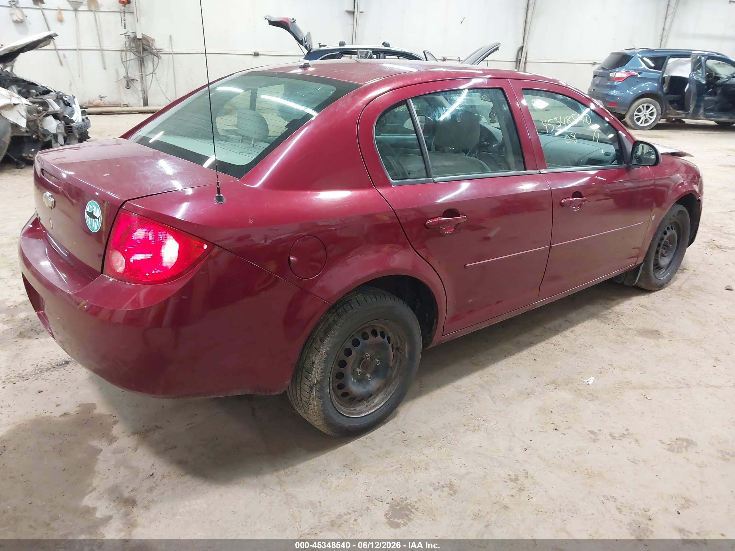 2008 Chevrolet Cobalt Lt Burgundy vin: 1G1AL58F087336339