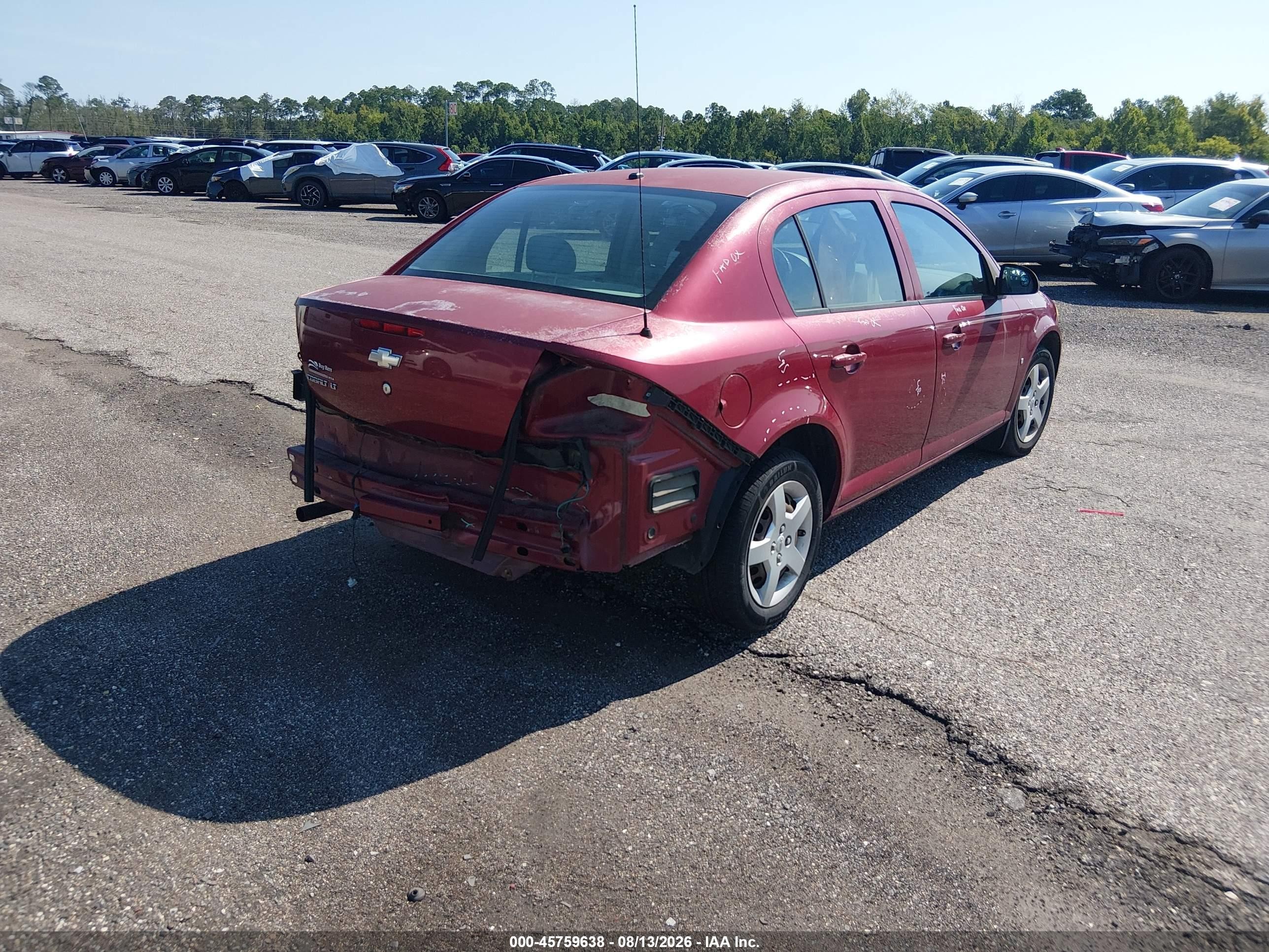 2008 Chevrolet Cobalt Lt Red vin: 1G1AL58F387103250