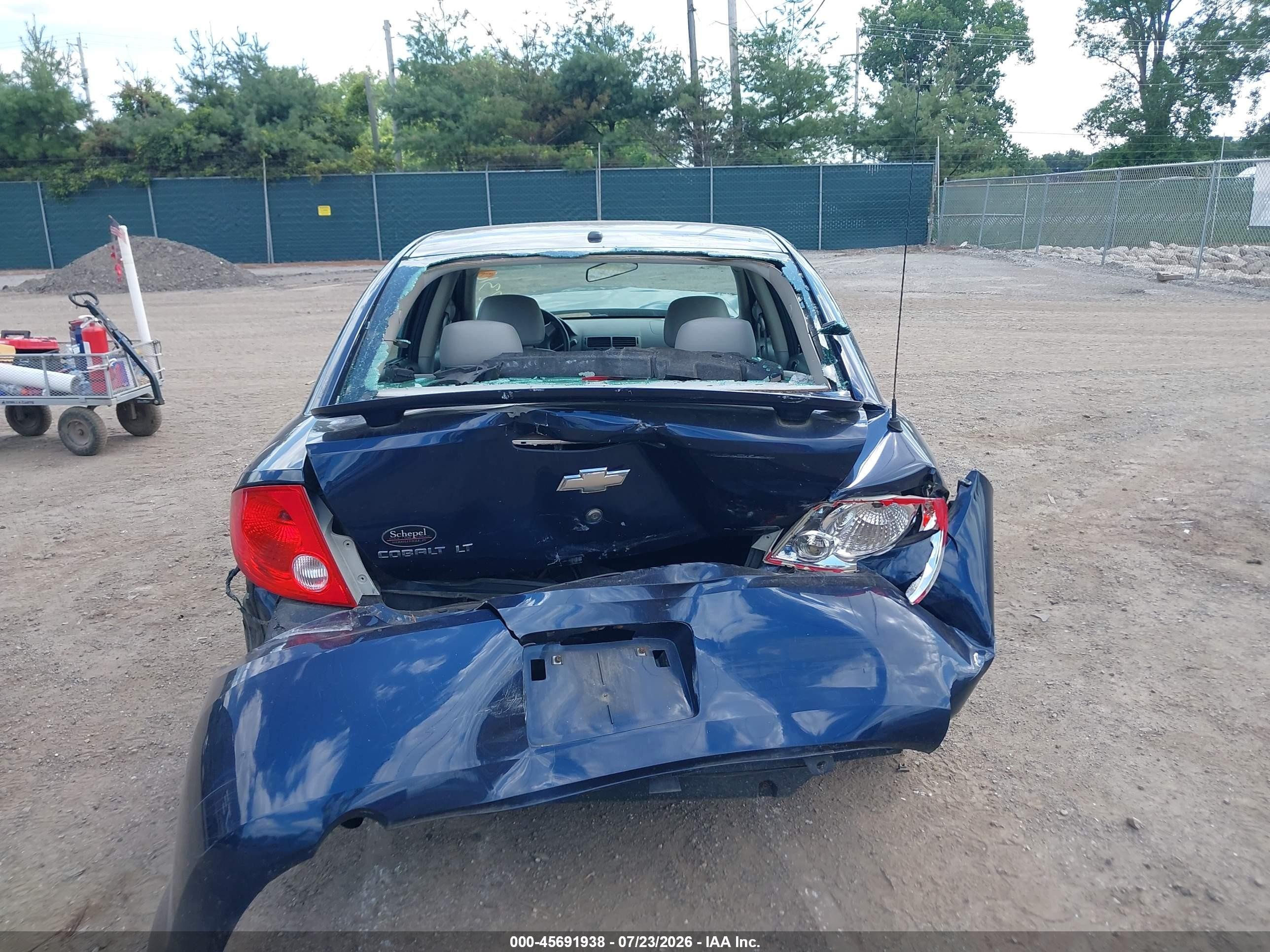 2008 Chevrolet Cobalt Lt Dark Blue vin: 1G1AL58F587123161