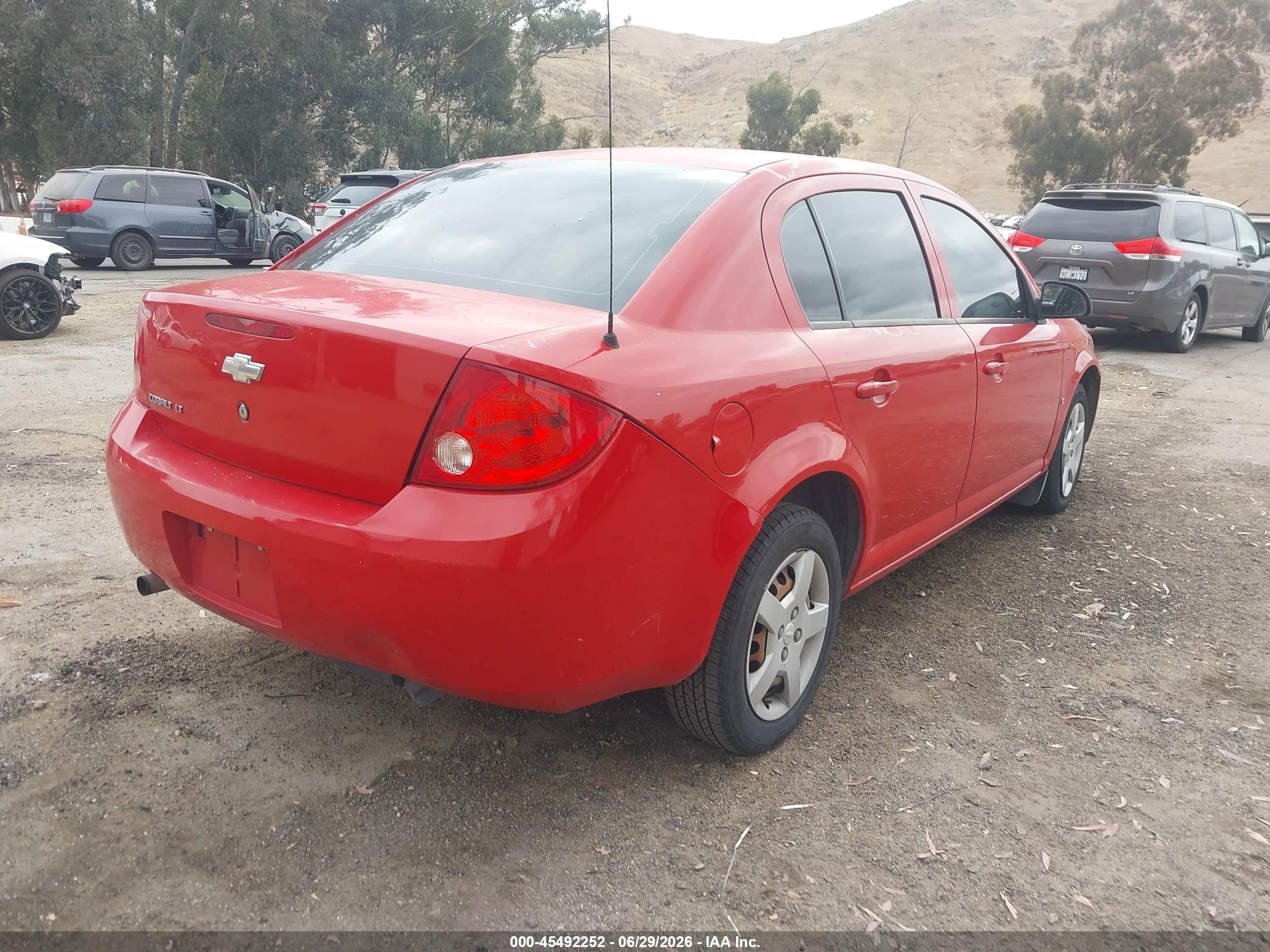 2008 Chevrolet Cobalt Lt Red vin: 1G1AL58F687230316