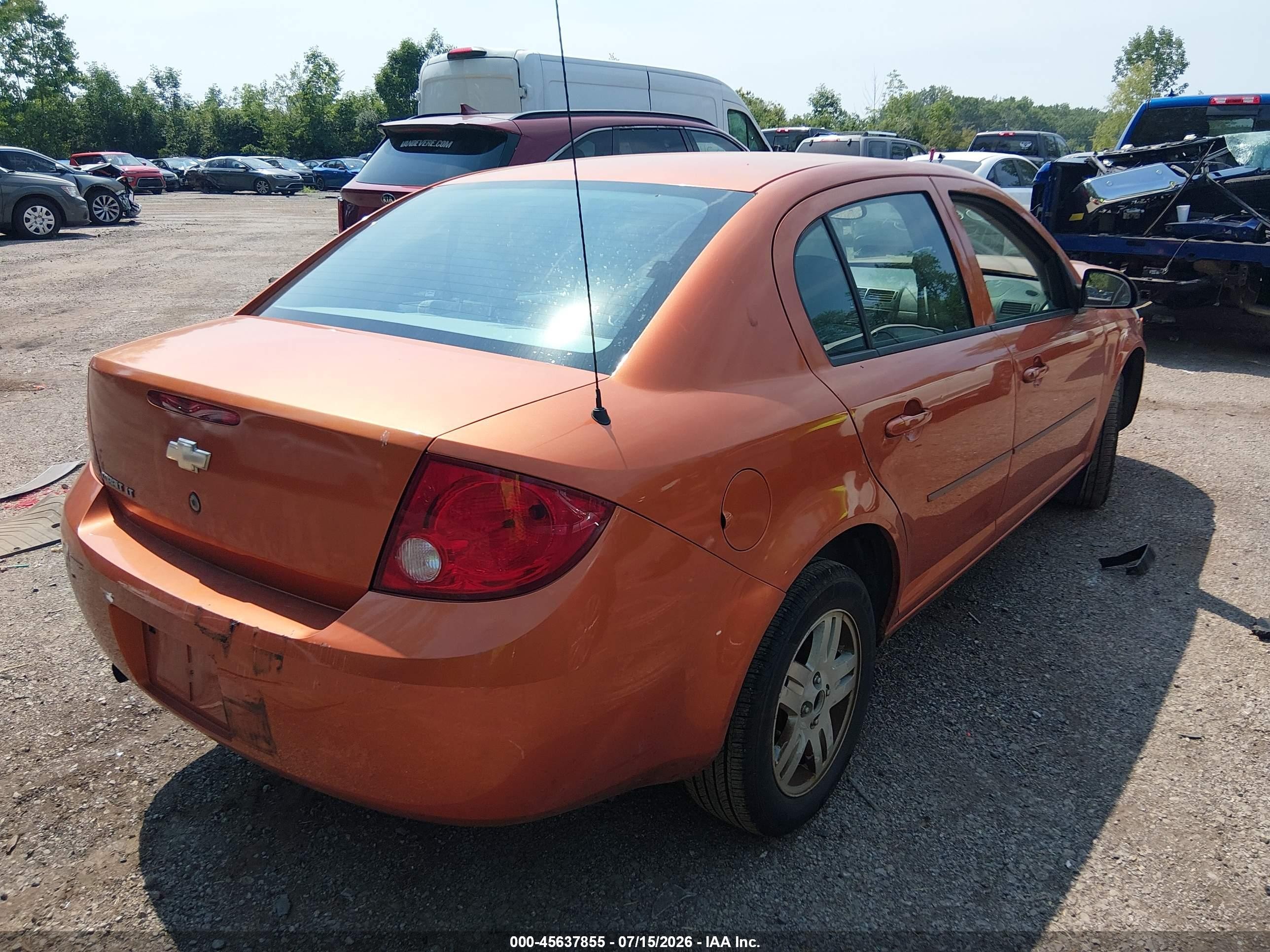 2006 Chevrolet Cobalt Lt Orange vin: 1G1AL58F767698777