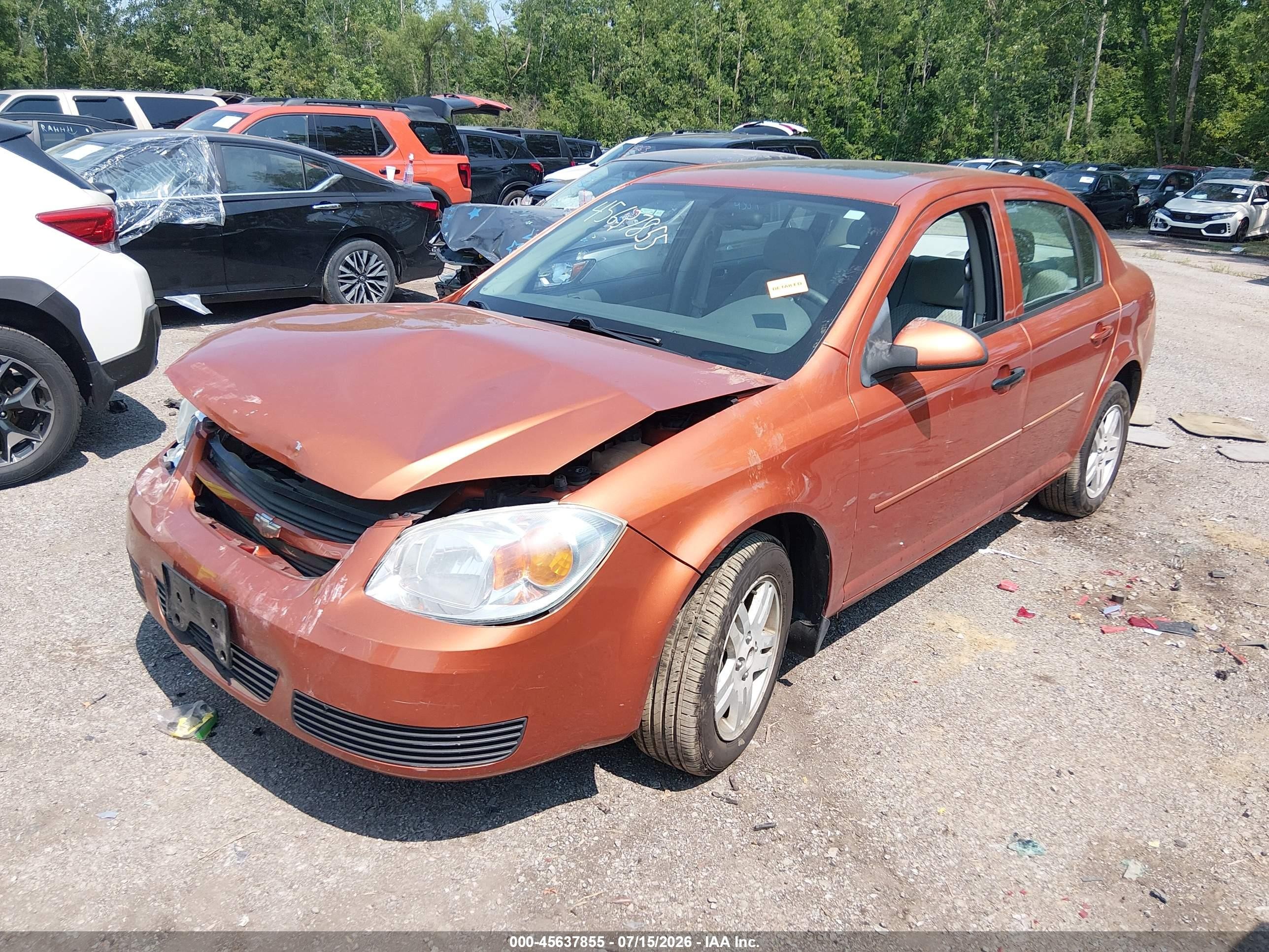 2006 Chevrolet Cobalt Lt Orange vin: 1G1AL58F767698777