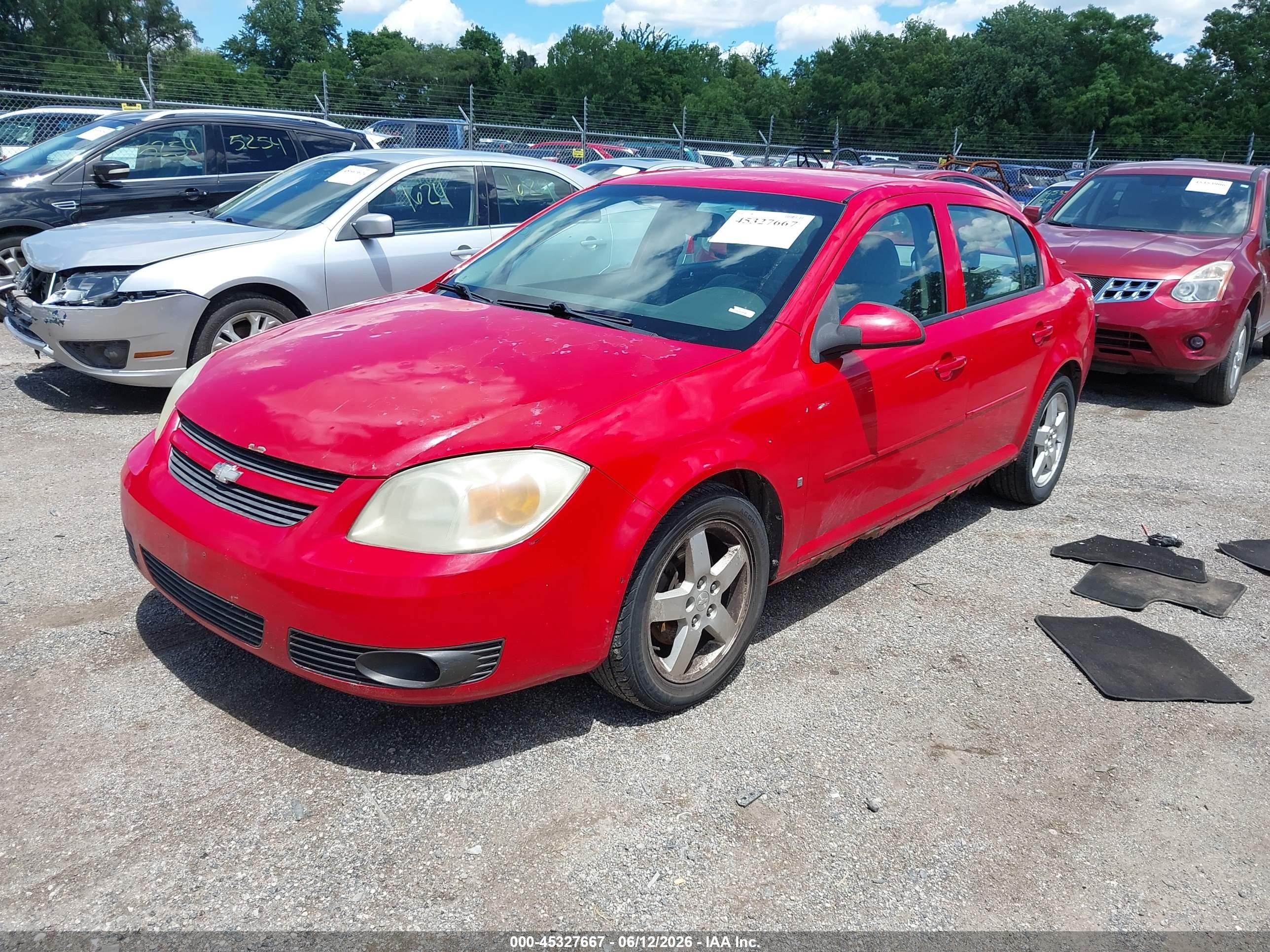 2008 Chevrolet Cobalt Lt Красный vin: 1G1AL58F787138373