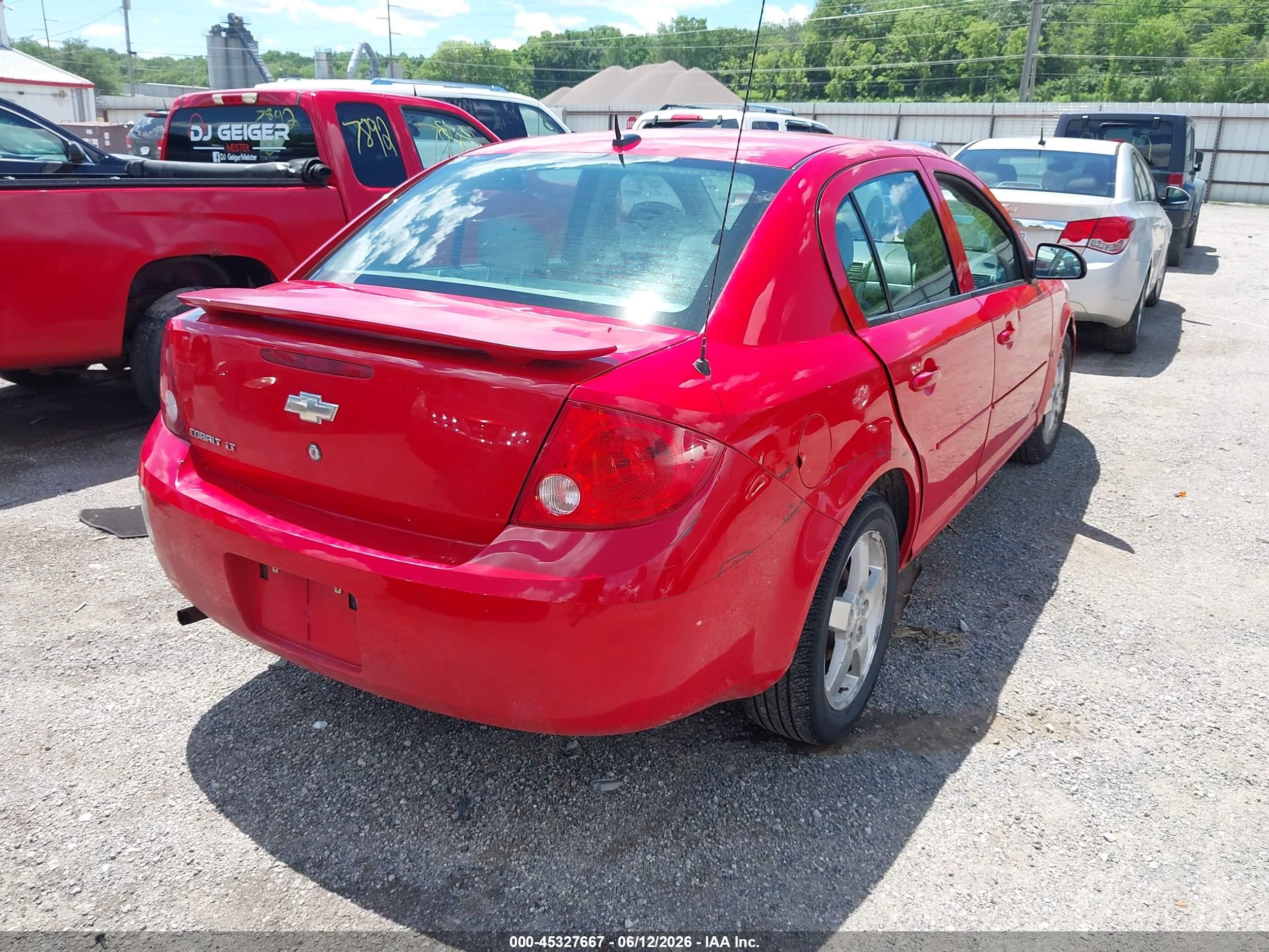 2008 Chevrolet Cobalt Lt Красный vin: 1G1AL58F787138373
