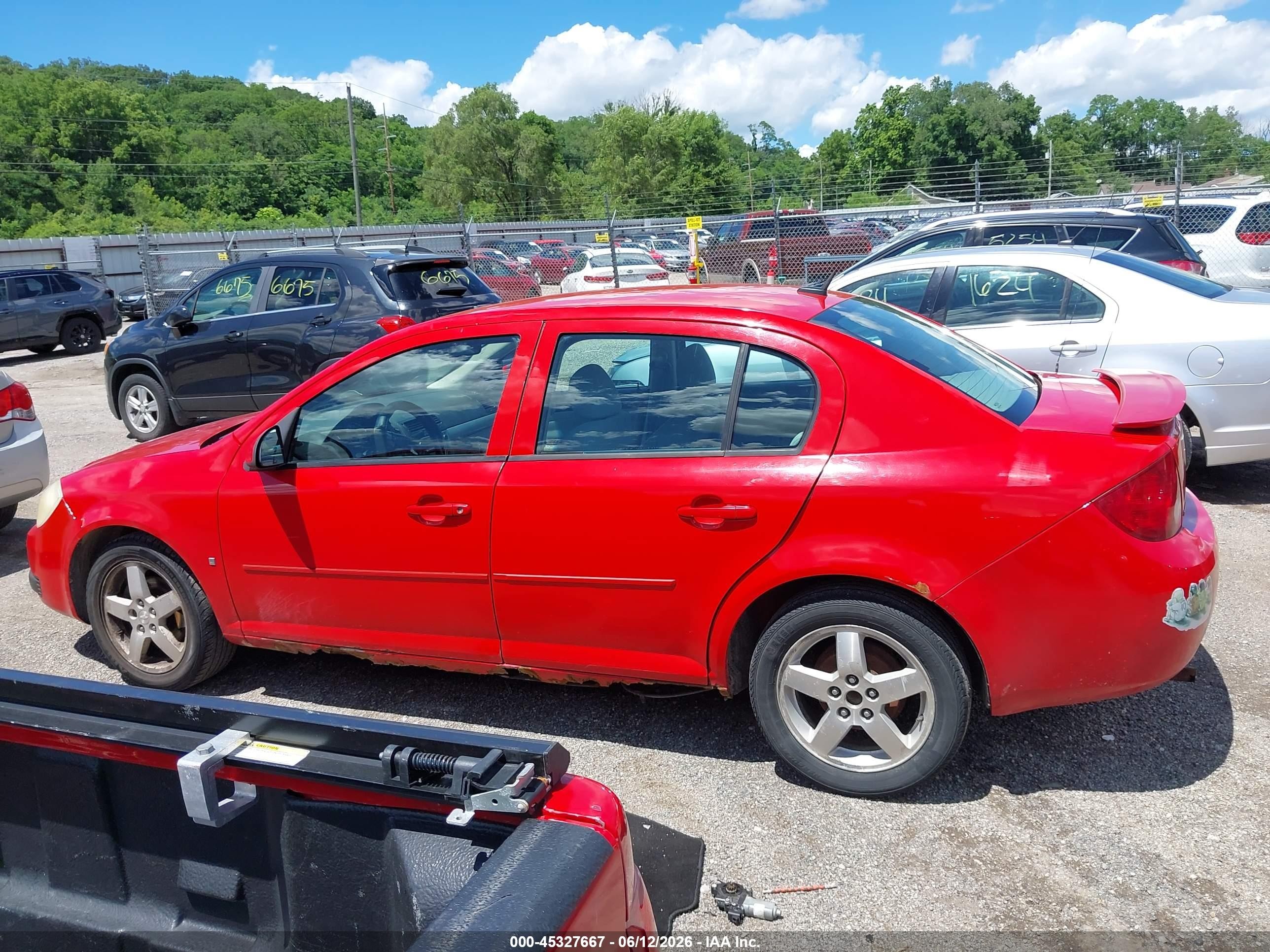 2008 Chevrolet Cobalt Lt Красный vin: 1G1AL58F787138373