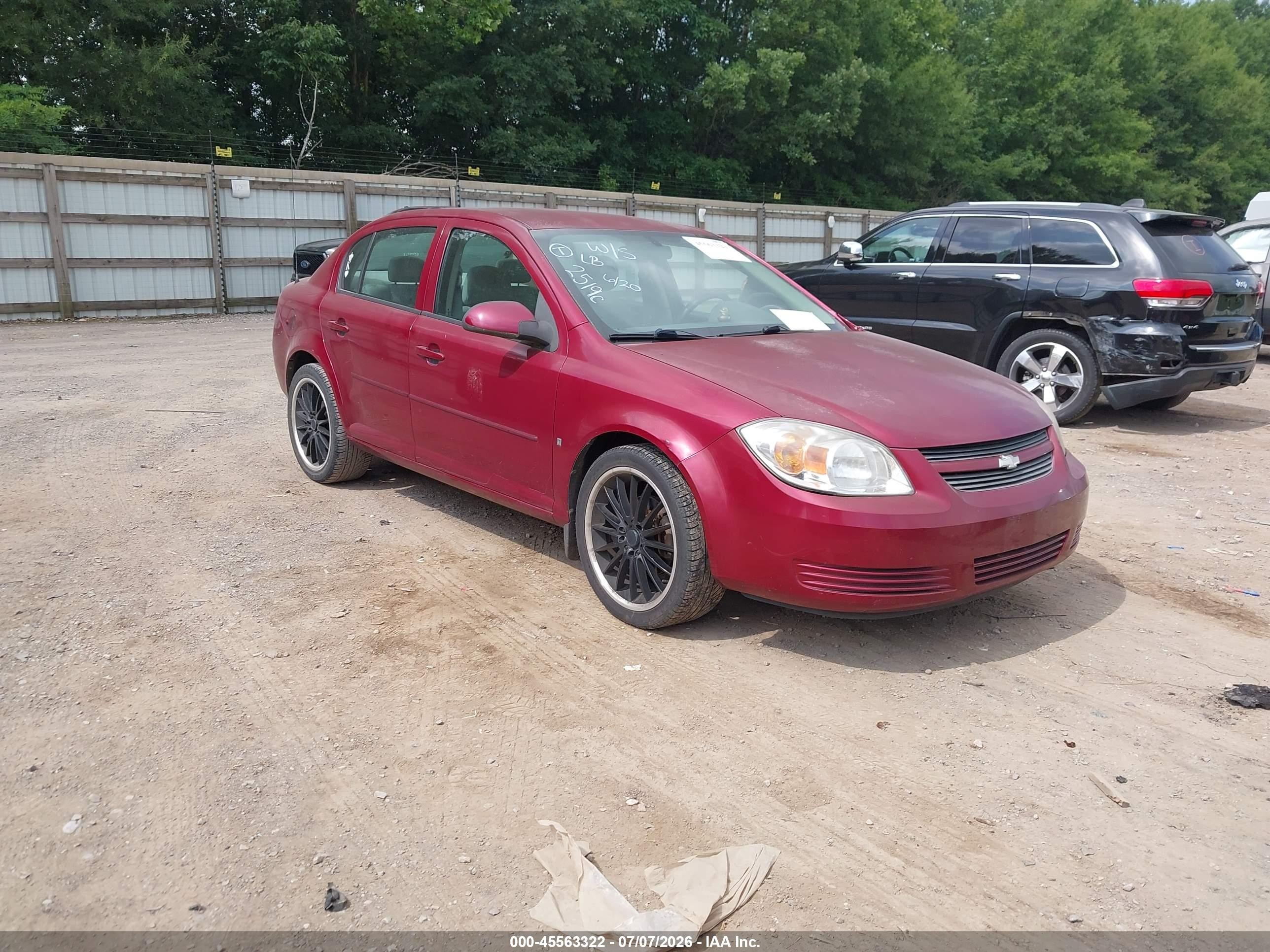 2008 Chevrolet Cobalt Lt Red vin: 1G1AL58F787147087