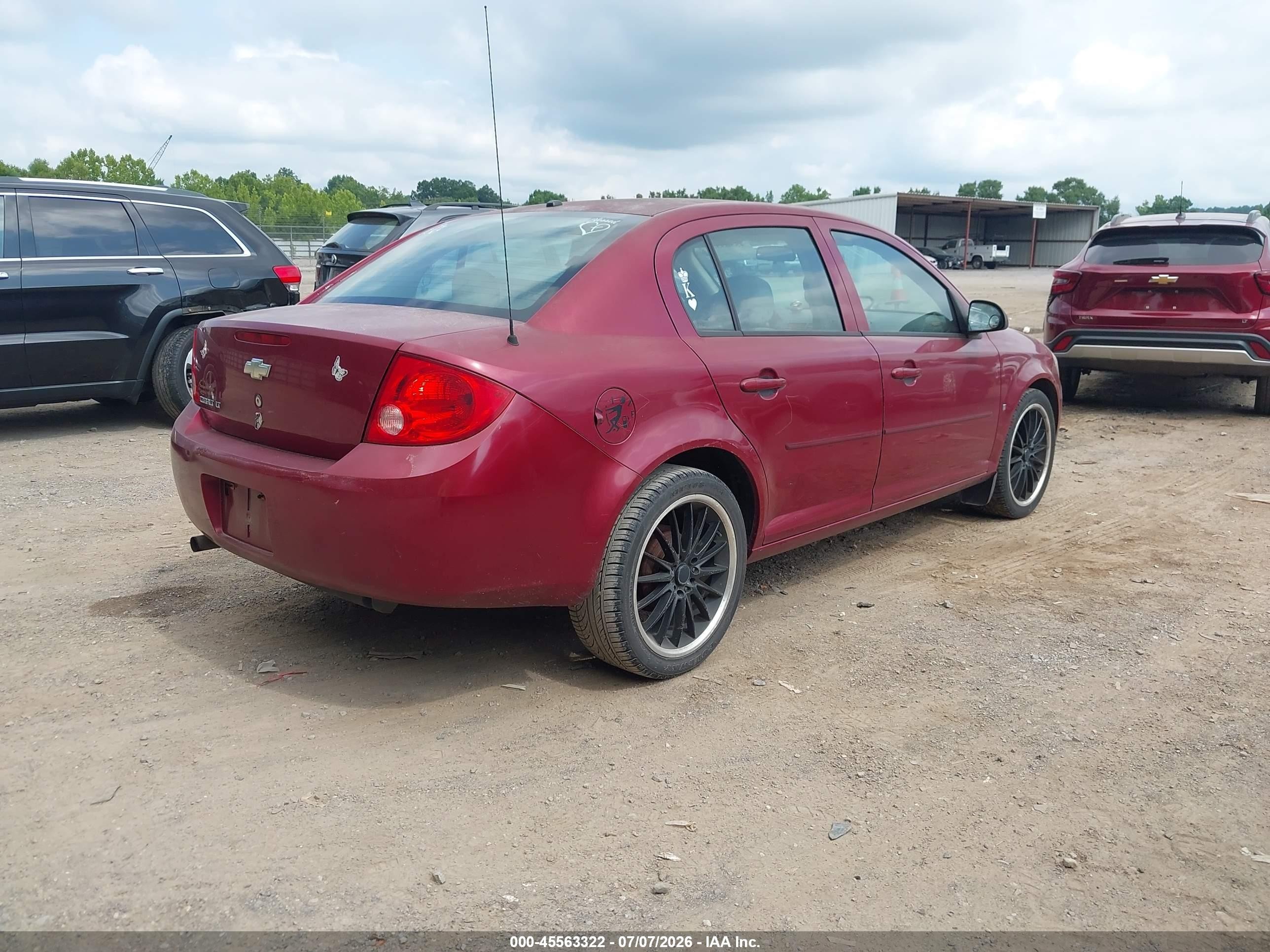 2008 Chevrolet Cobalt Lt Red vin: 1G1AL58F787147087
