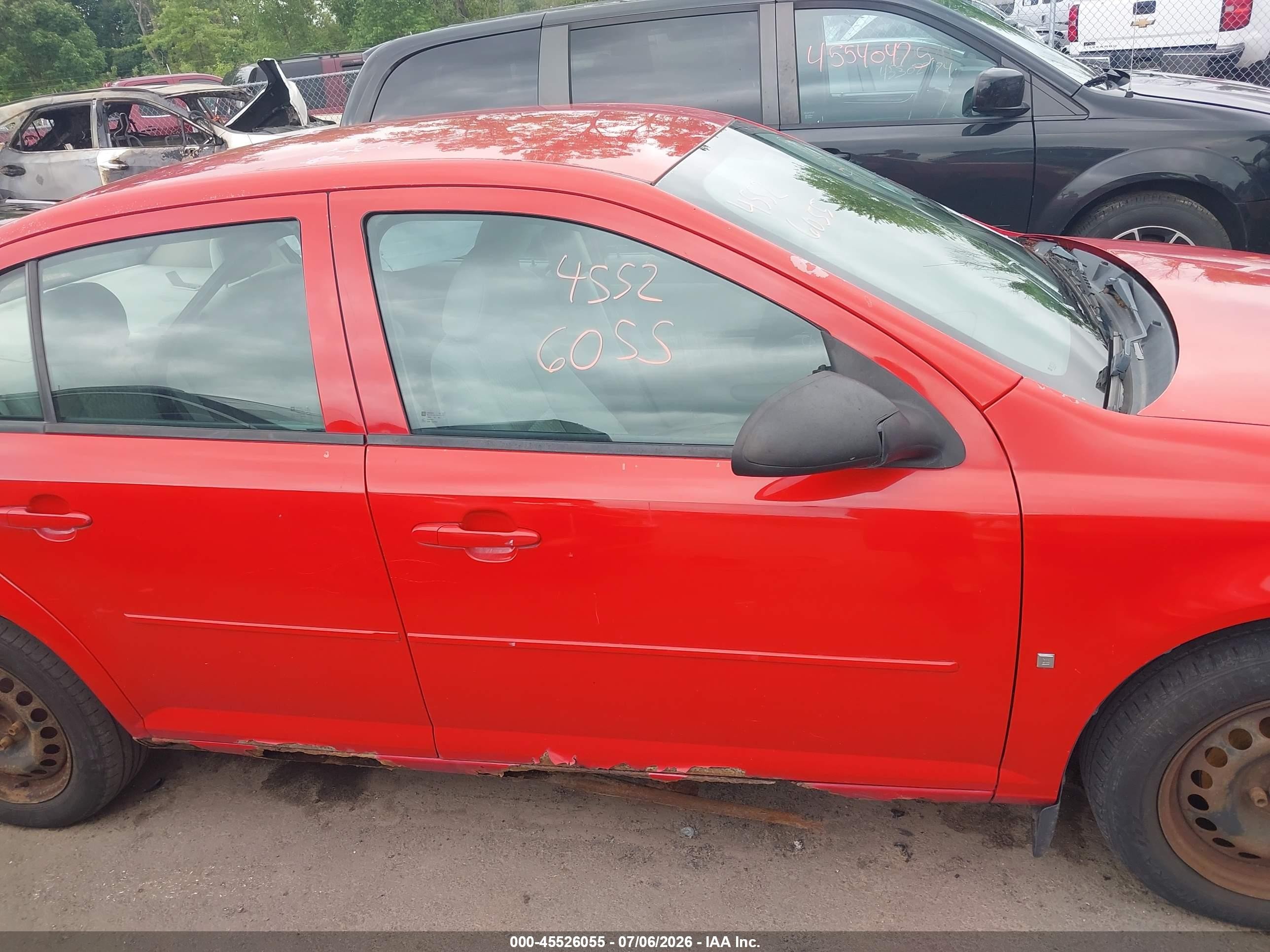 2008 Chevrolet Cobalt Lt Red vin: 1G1AL58F787202606