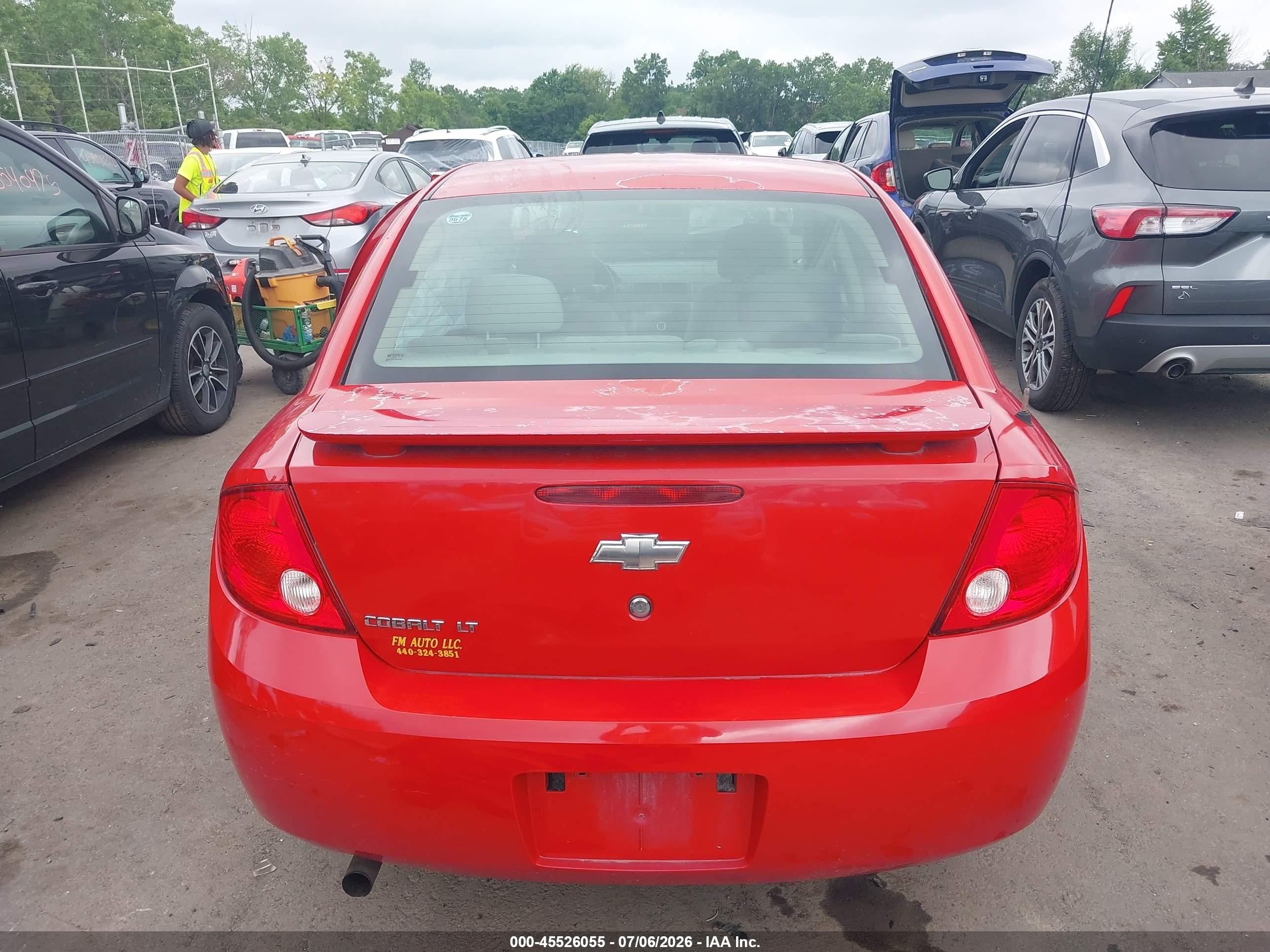 2008 Chevrolet Cobalt Lt Red vin: 1G1AL58F787202606