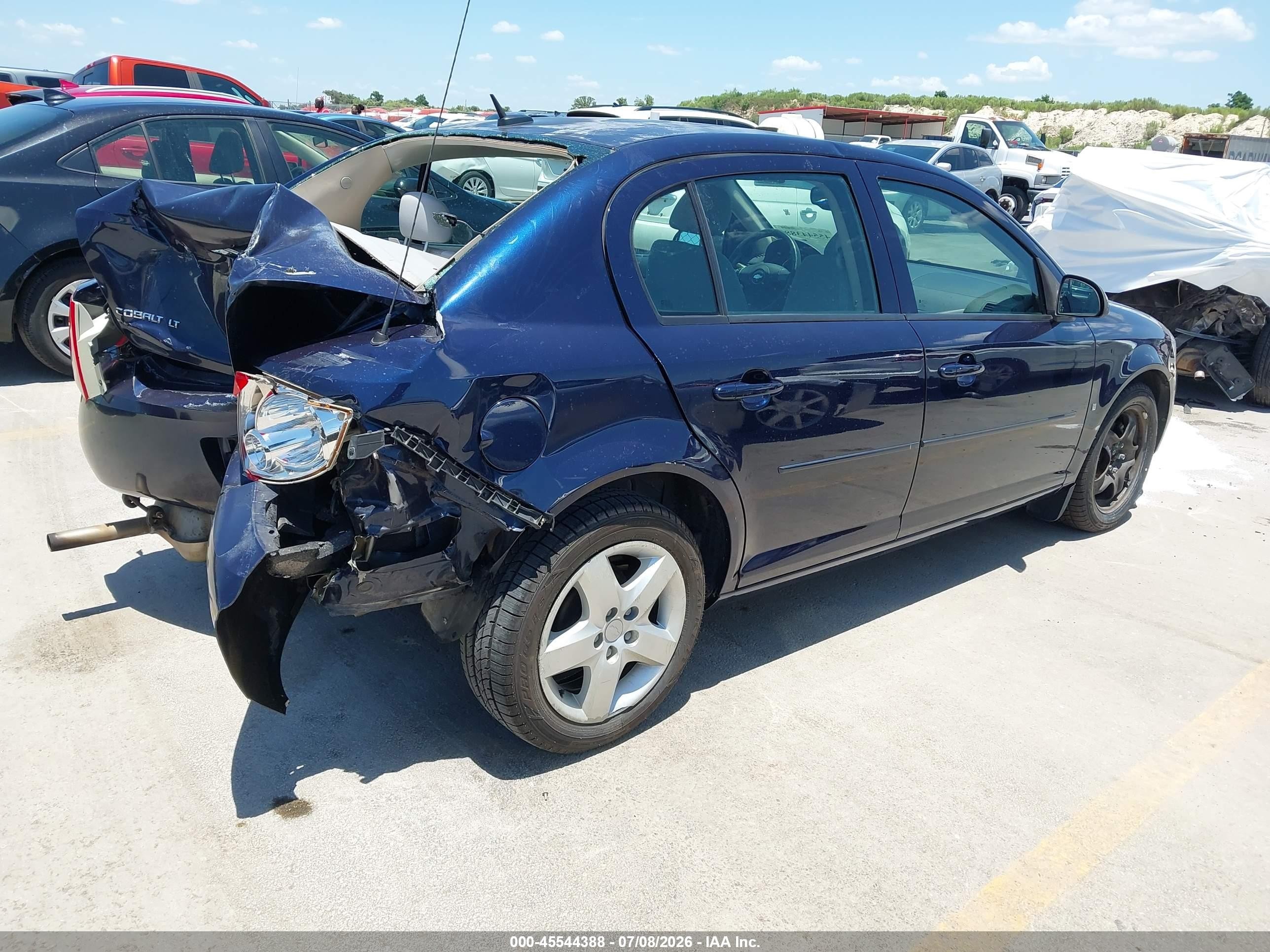 2008 Chevrolet Cobalt Lt Blue vin: 1G1AL58F987151500