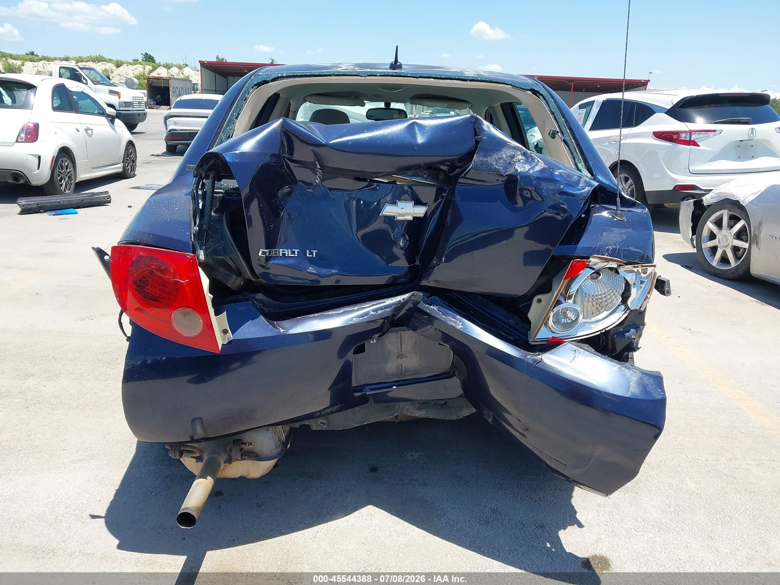 2008 Chevrolet Cobalt Lt Blue vin: 1G1AL58F987151500