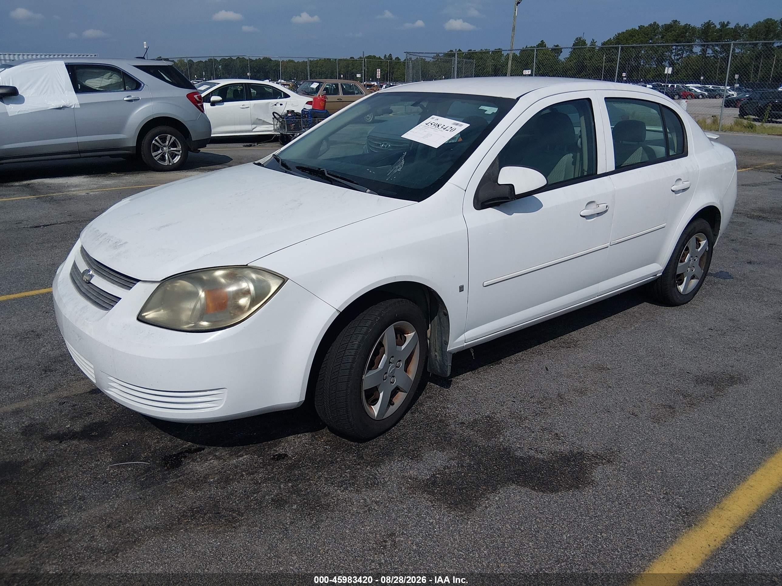 2008 Chevrolet Cobalt Lt White vin: 1G1AL58F987165946