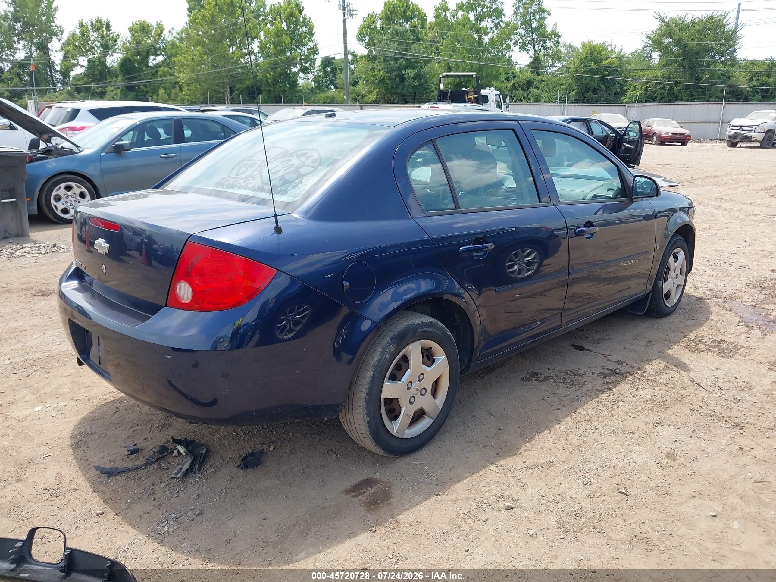 2008 Chevrolet Cobalt Lt Blue vin: 1G1AL58FX87131594