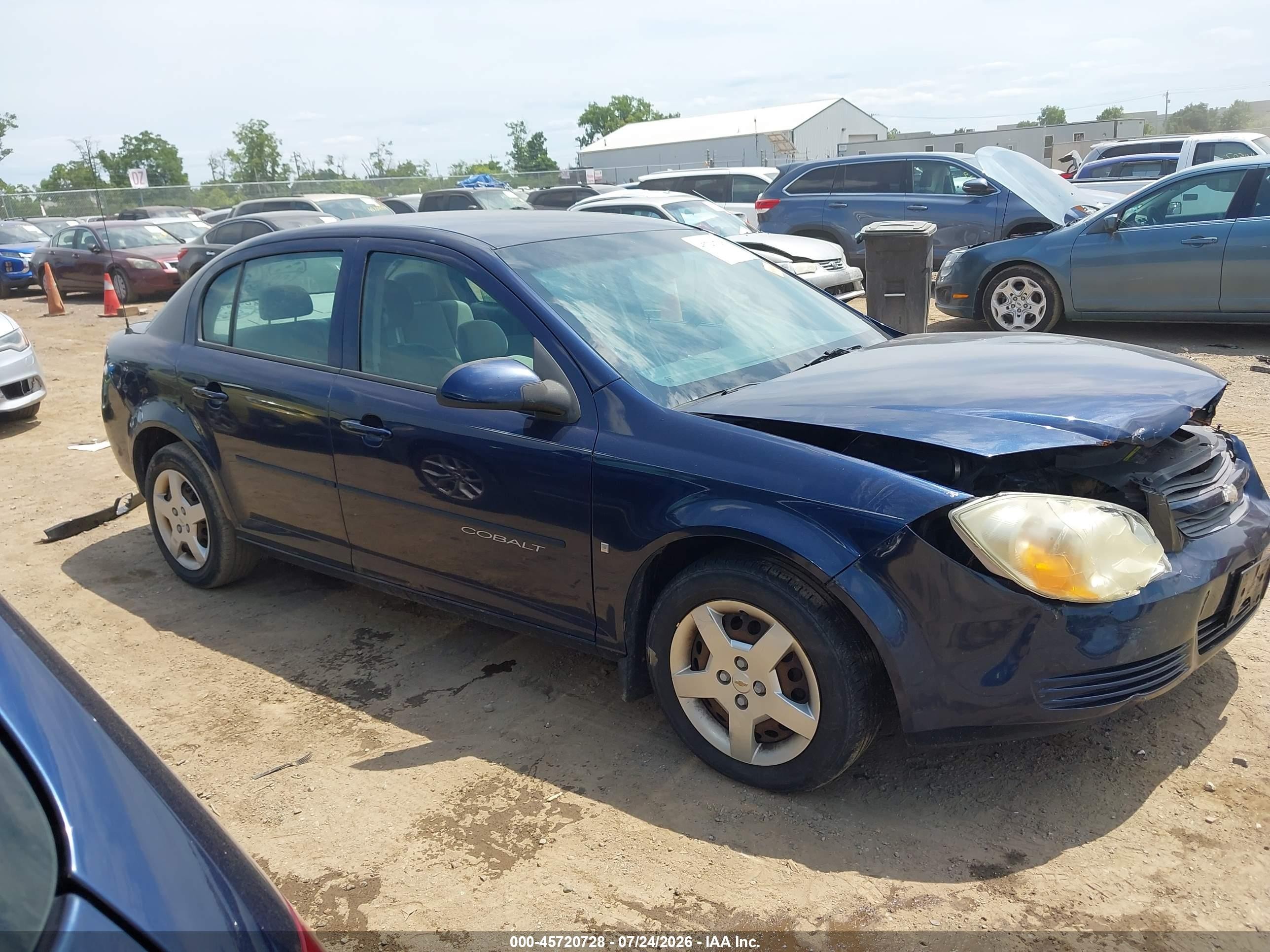 2008 Chevrolet Cobalt Lt Blue vin: 1G1AL58FX87131594