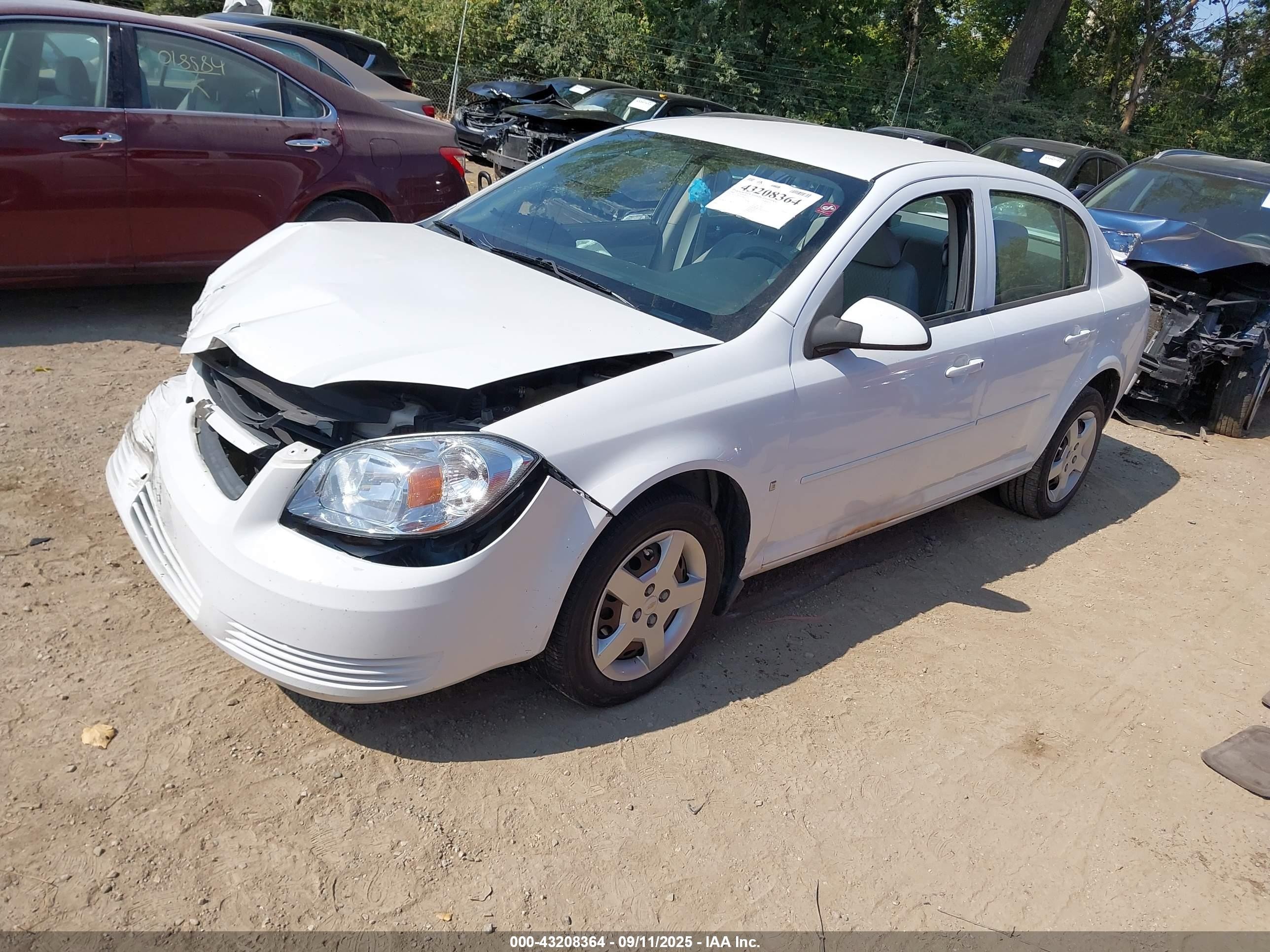 2008 Chevrolet Cobalt Lt Белый vin: 1G1AL58FX87188622