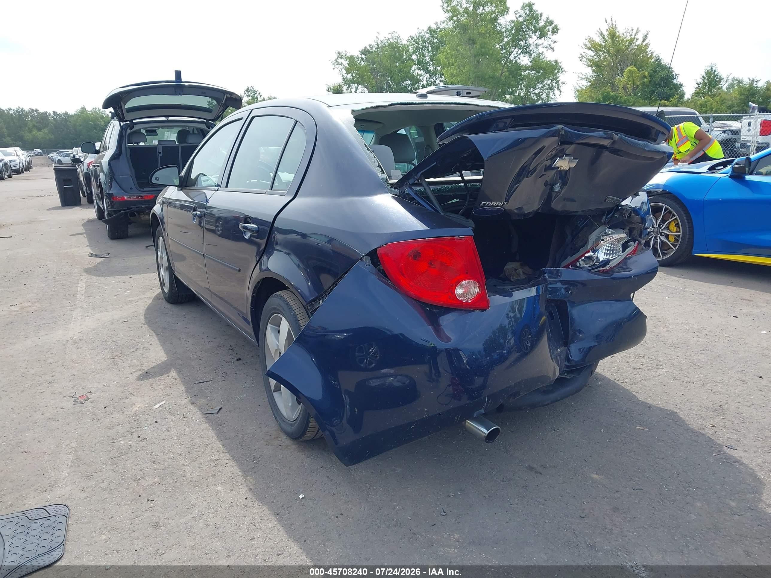 2008 Chevrolet Cobalt Lt Blue vin: 1G1AL58FX87298909