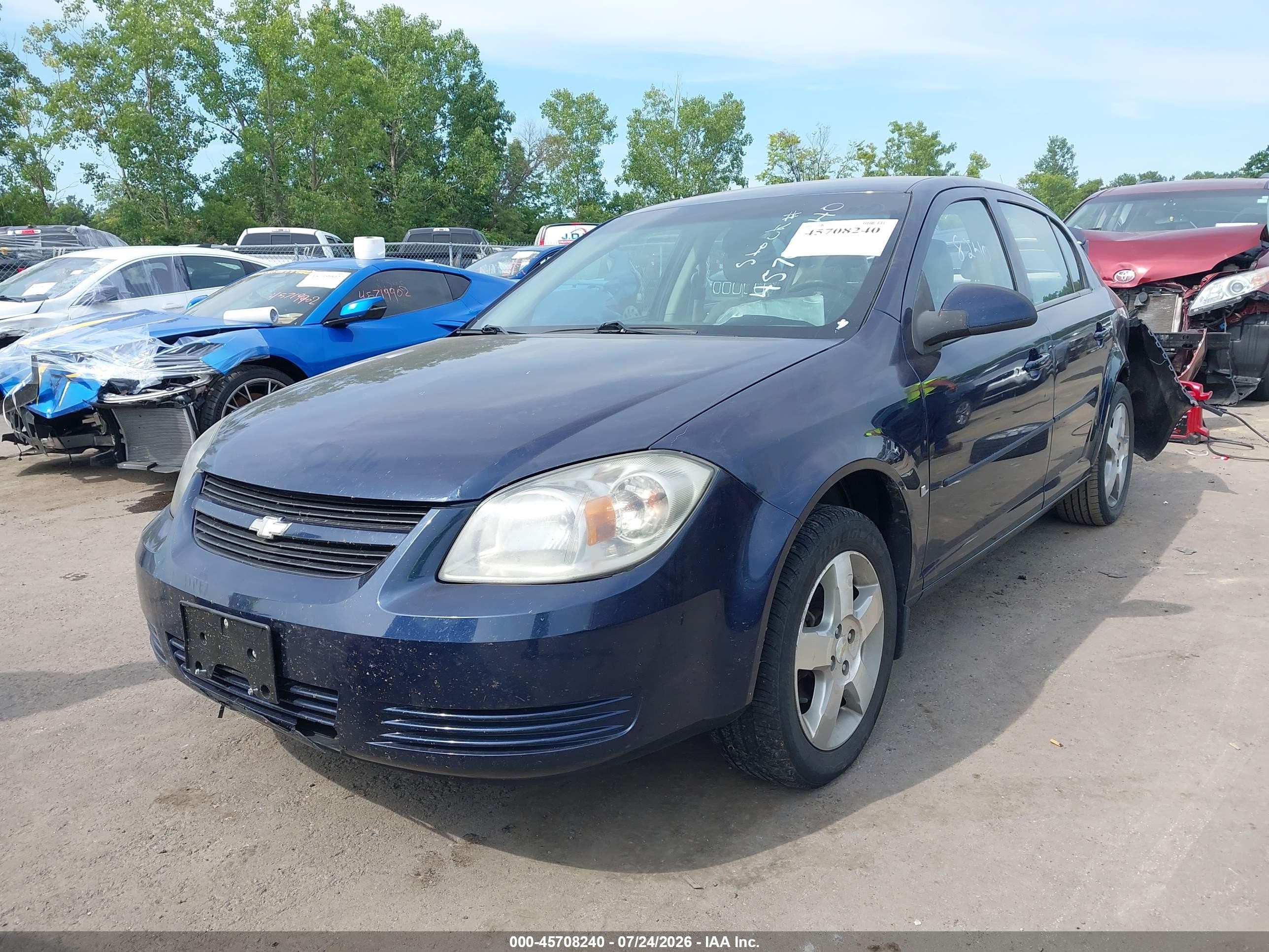 2008 Chevrolet Cobalt Lt Blue vin: 1G1AL58FX87298909