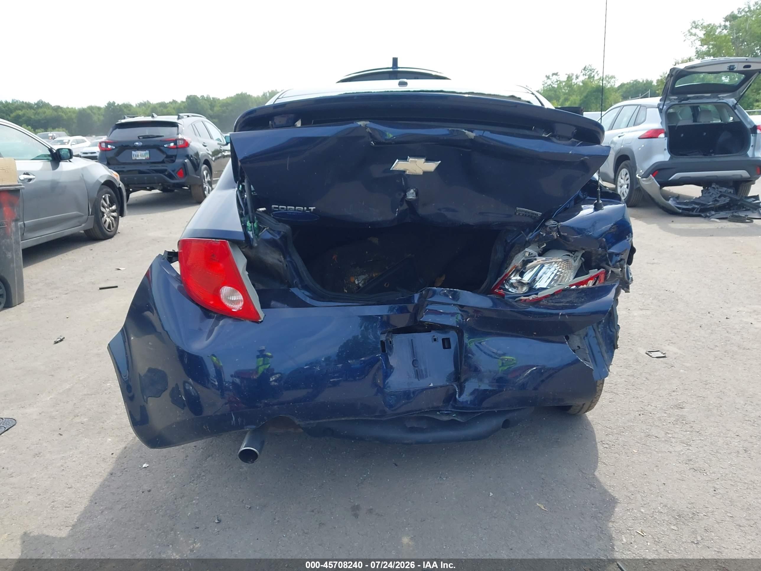 2008 Chevrolet Cobalt Lt Blue vin: 1G1AL58FX87298909