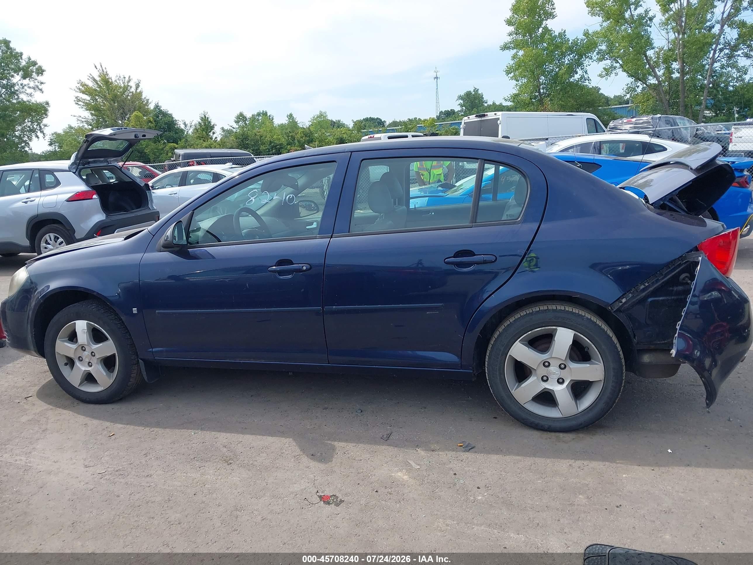 2008 Chevrolet Cobalt Lt Blue vin: 1G1AL58FX87298909