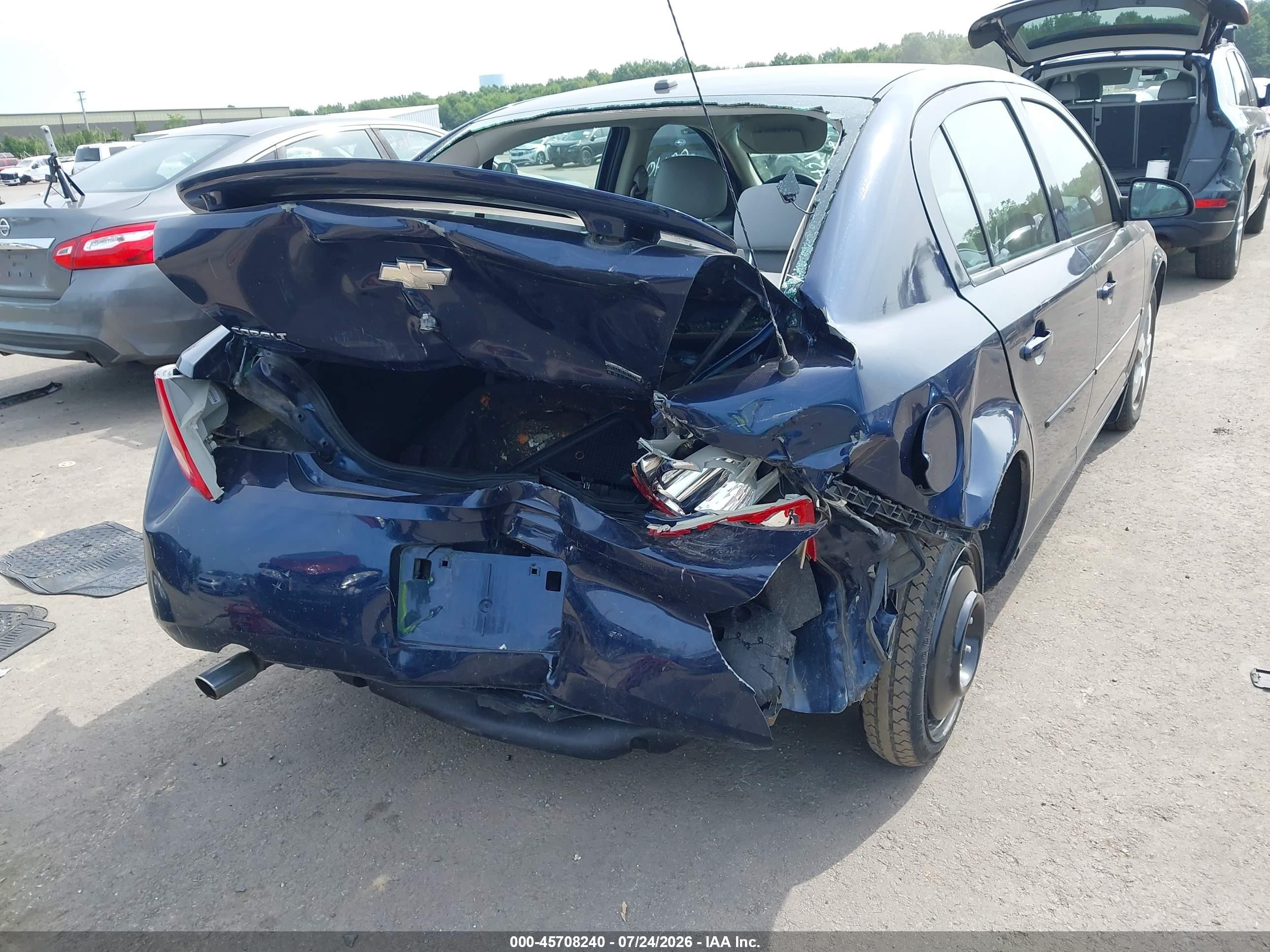 2008 Chevrolet Cobalt Lt Blue vin: 1G1AL58FX87298909
